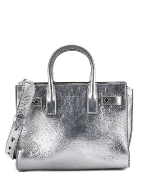 Sac de Jour Souple Bag Crinkled Glazed Leather Nano tote bag by SAINT LAURENT 
