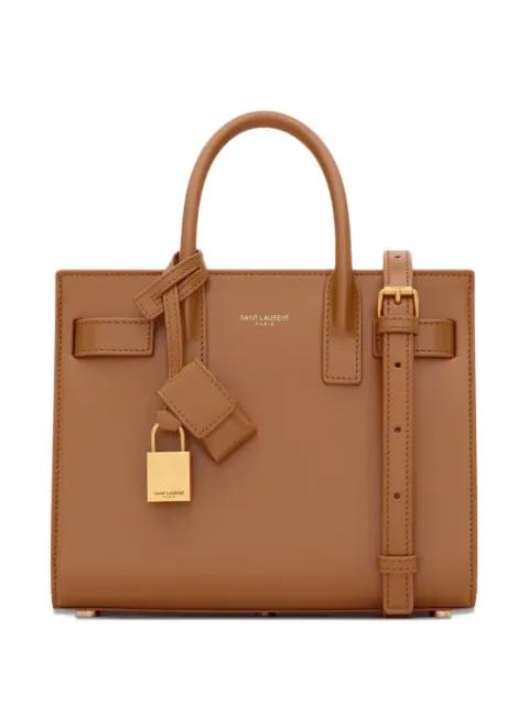 Sac de Jour nano leather padlock tote bag by SAINT LAURENT
