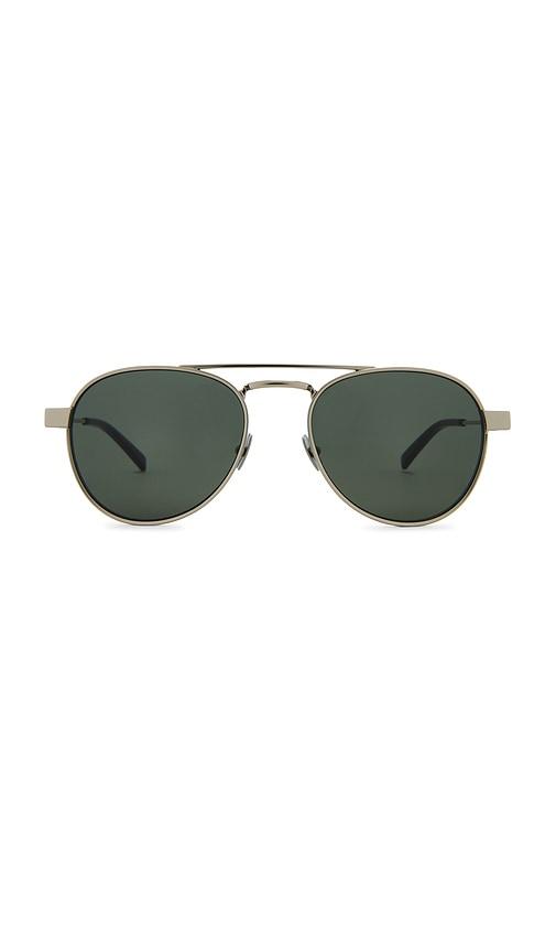 Saint Laurent Aviator Sunglasses in Metallic Silver by SAINT LAURENT