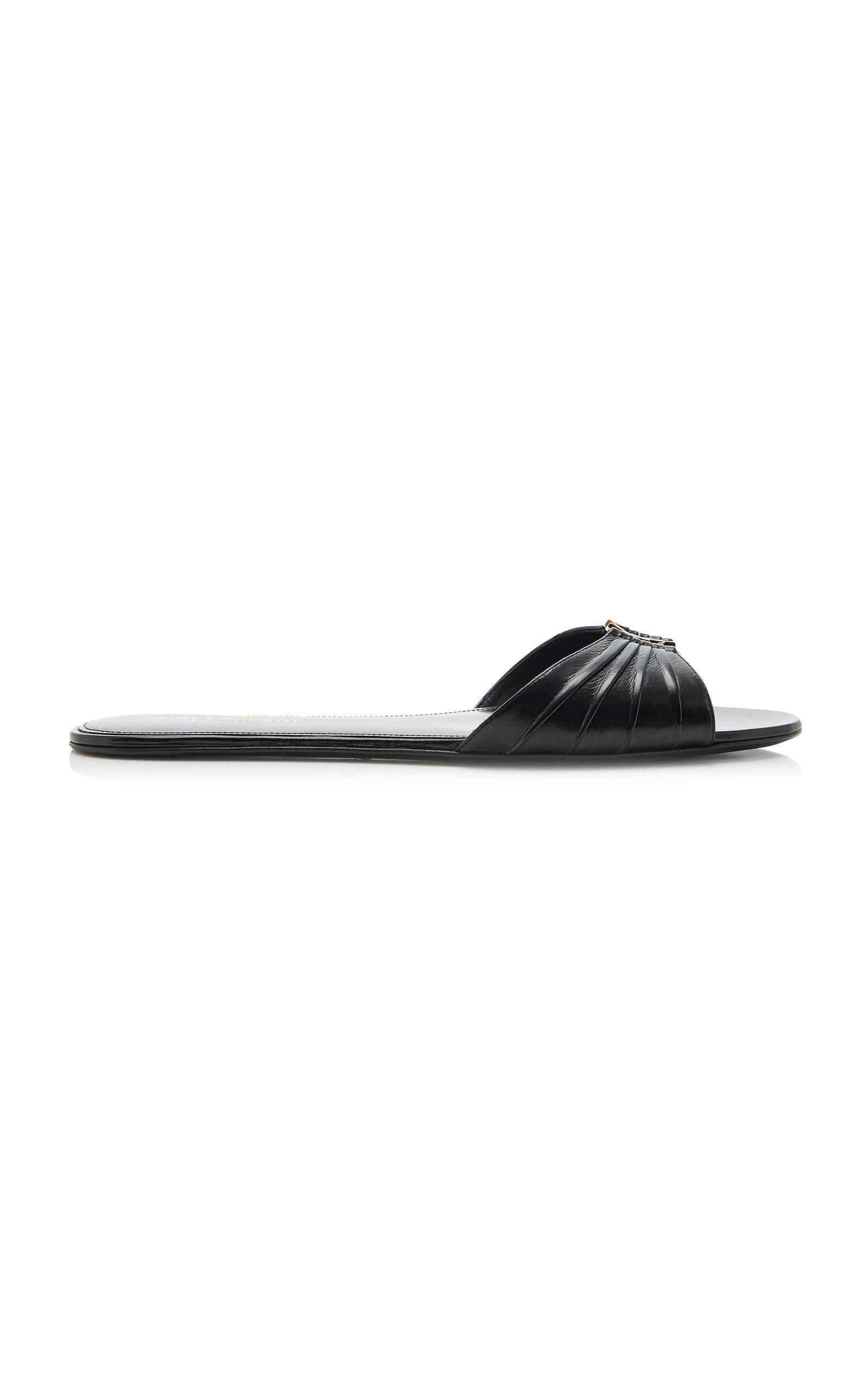 Saint Laurent Babylon Leather Mules - Moda Operandi by SAINT LAURENT