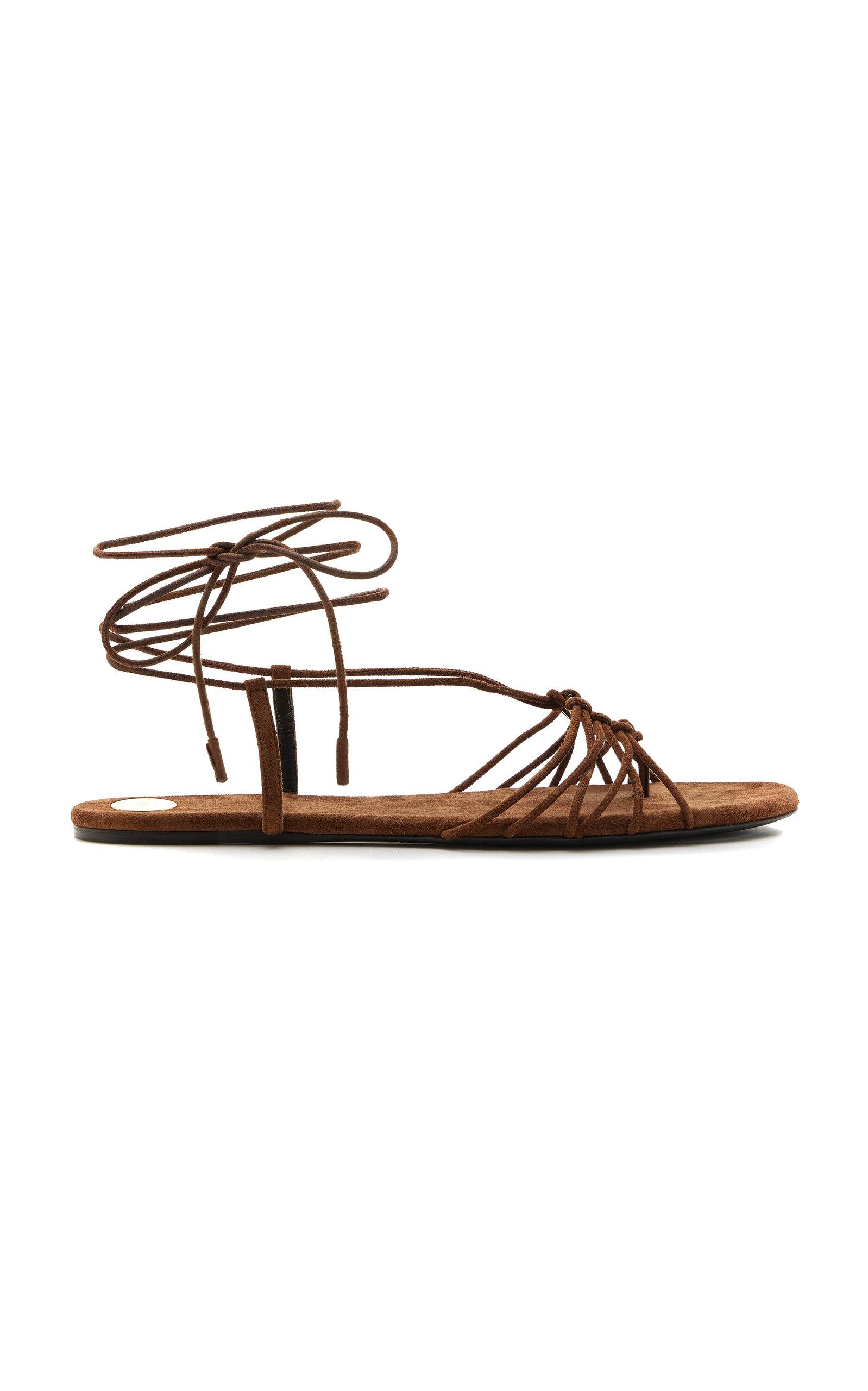 Saint Laurent Babylon Suede Sandals - Moda Operandi by SAINT LAURENT