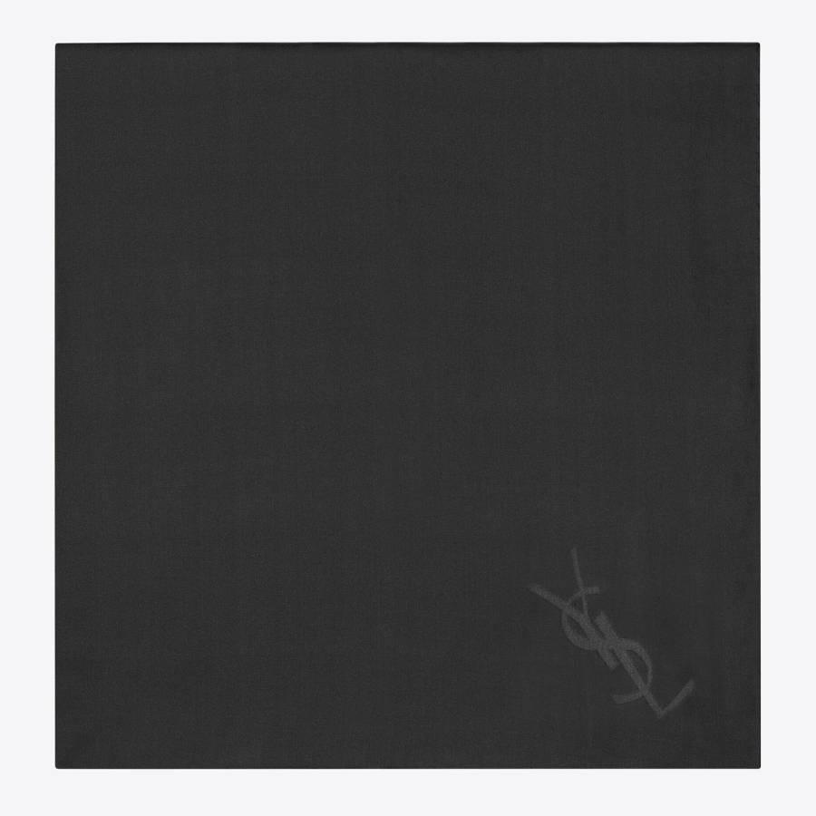 Saint Laurent Black Silk Scarf by SAINT LAURENT