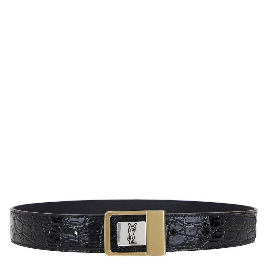 Saint Laurent Boucle LA 66 Leather Belt by SAINT LAURENT
