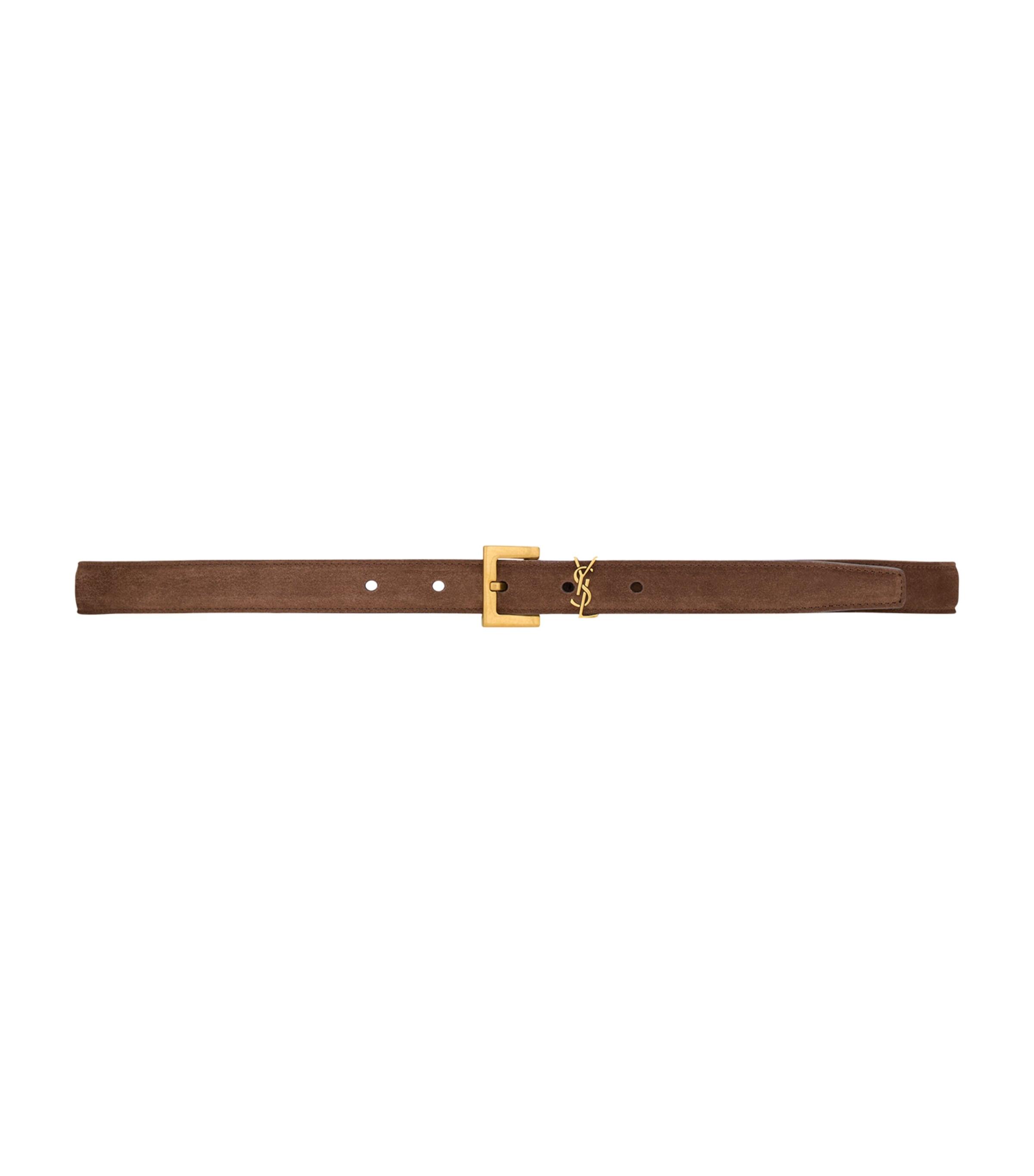 Saint Laurent Calfskin Cassandre Belt by SAINT LAURENT