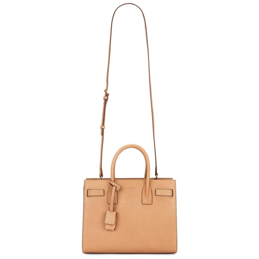 Saint Laurent Camel Leather Baby Sac De Jour Handbag by SAINT LAURENT