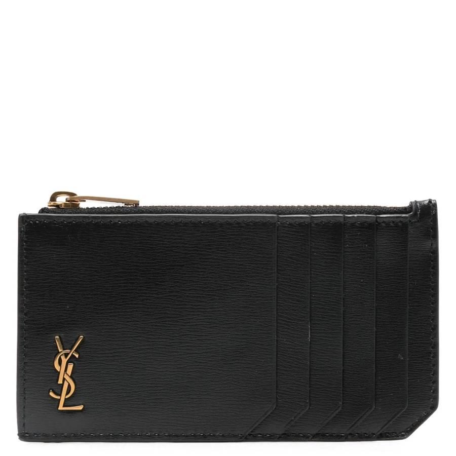 Saint Laurent Cassandre Zipped Leather Credit Card Case by SAINT LAURENT