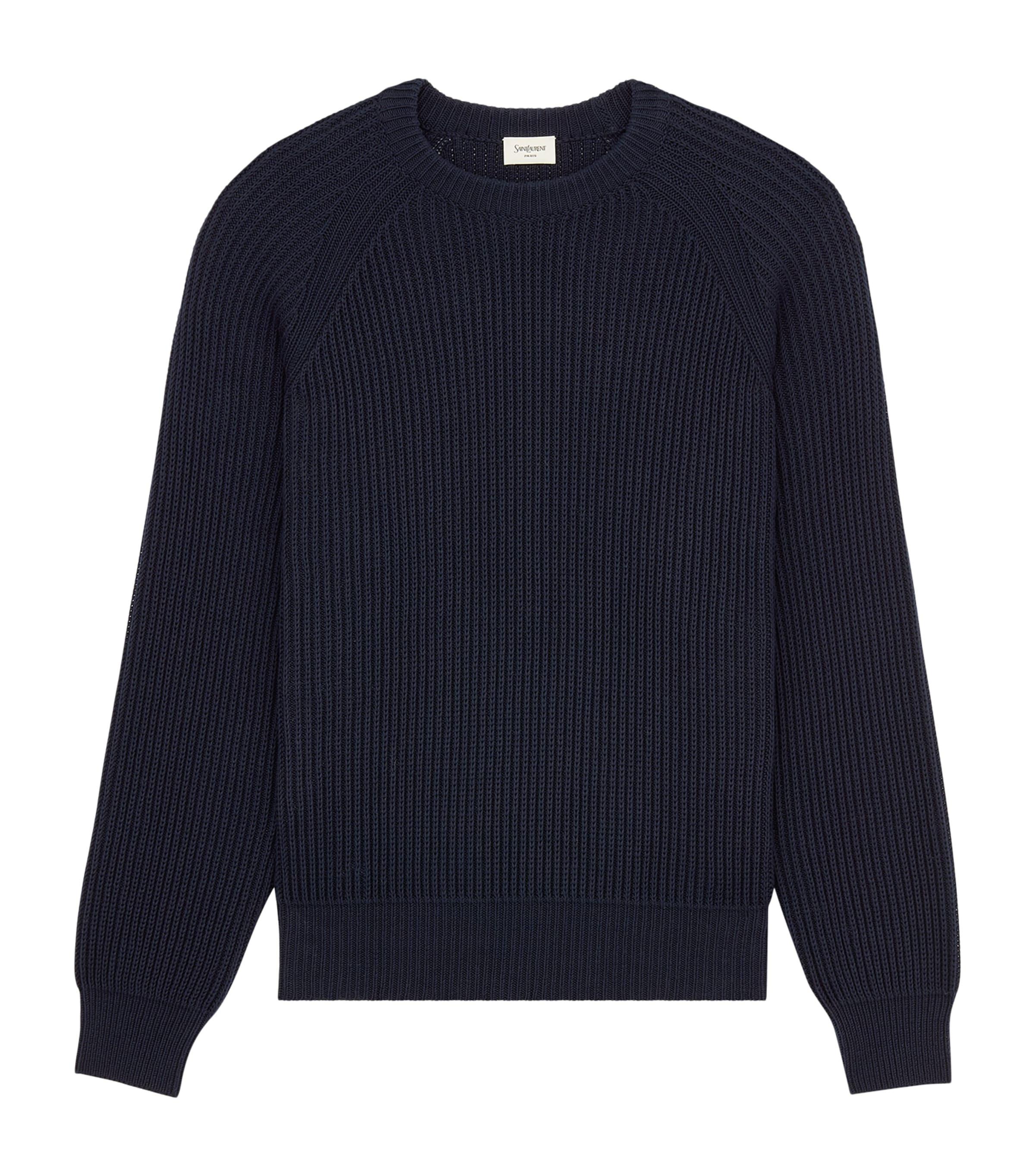 Saint Laurent Cotton Crew-Neck Sweater by SAINT LAURENT