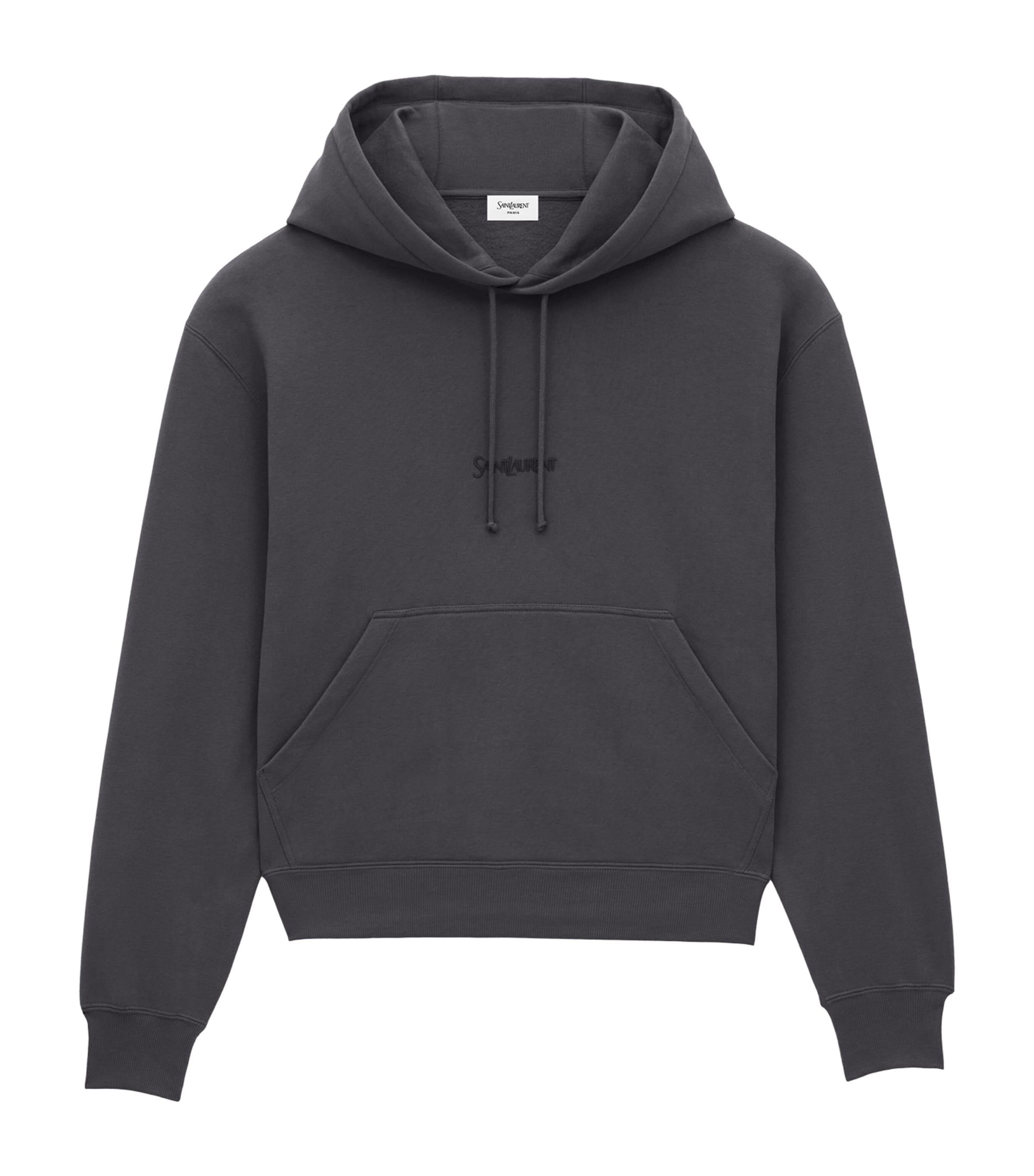 Saint Laurent Cotton Embroidered Logo Hoodie by SAINT LAURENT