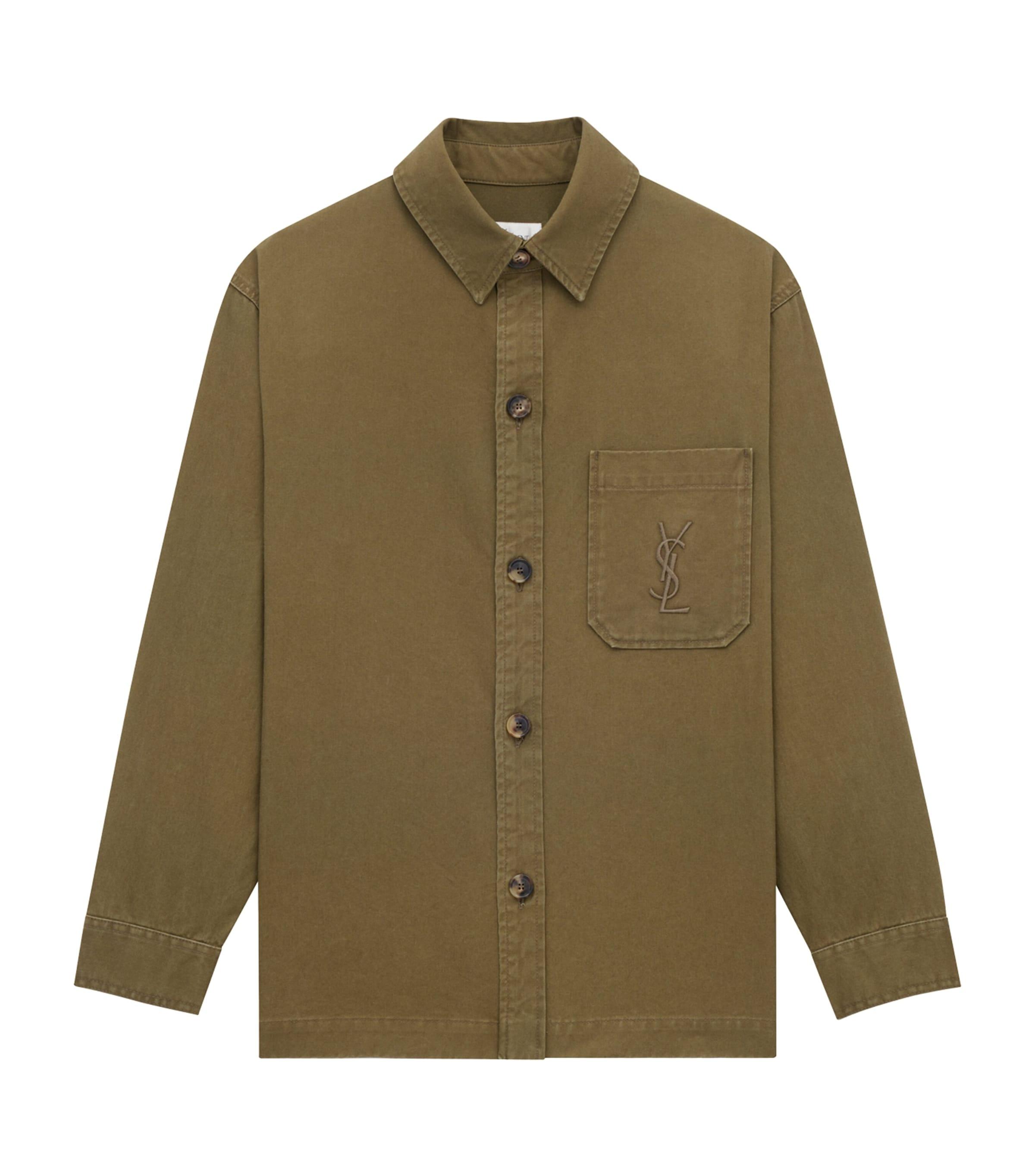 Saint Laurent Cotton-Linen Cassandre Overshirt by SAINT LAURENT