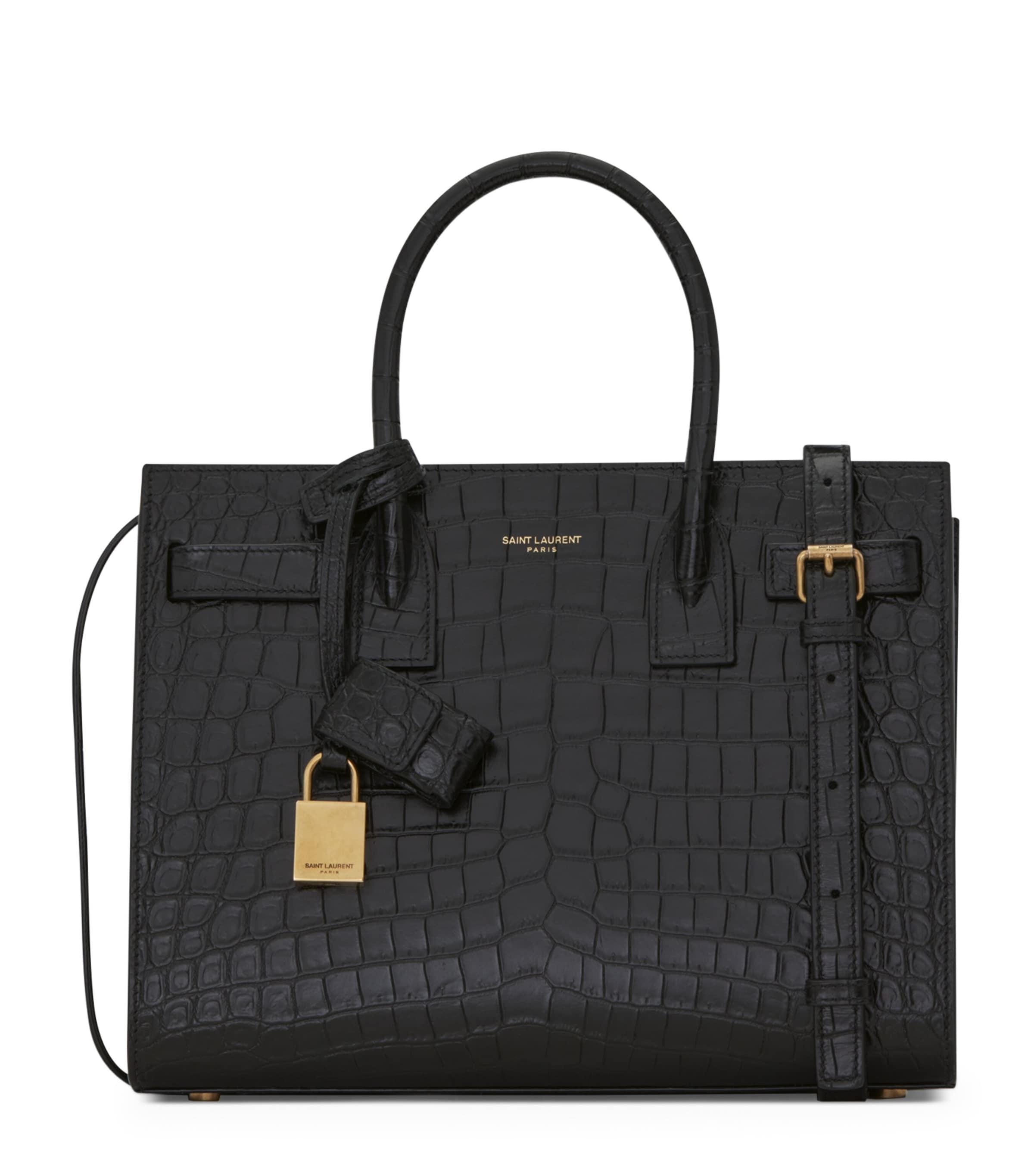Saint Laurent Croc-Embossed Sac de Jour by SAINT LAURENT