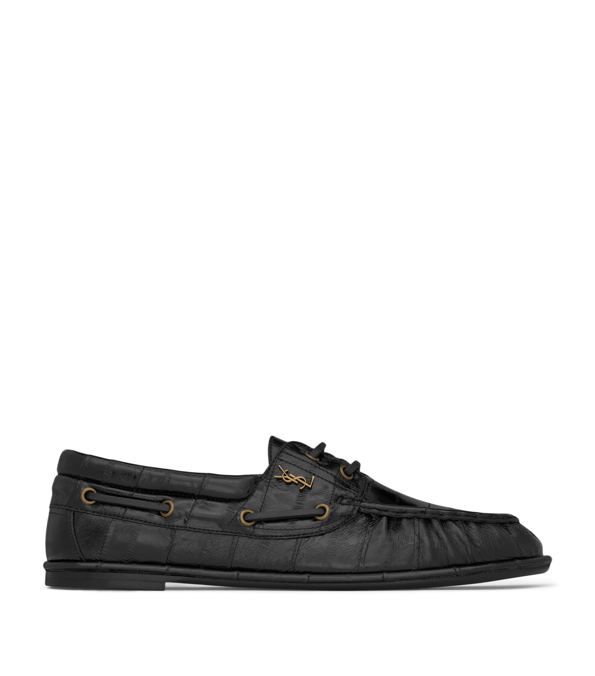 Saint Laurent Eel Leather Le Loafer Boat Shoes by SAINT LAURENT