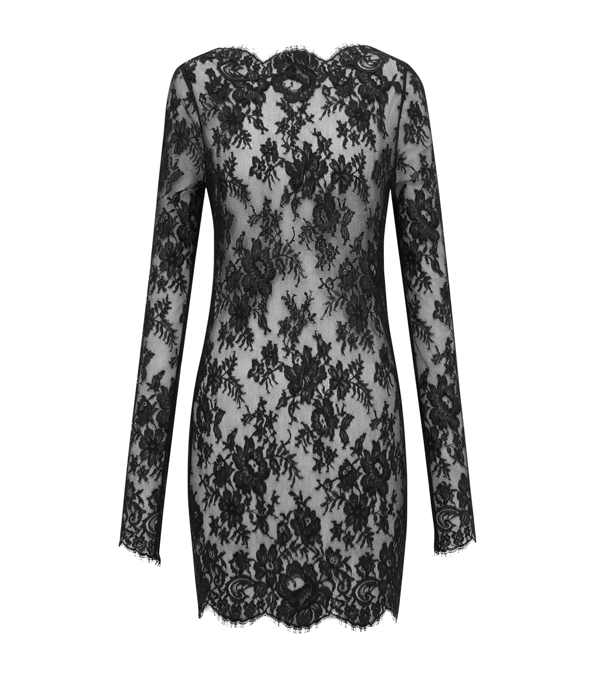 Saint Laurent Lace Mini Dress by SAINT LAURENT