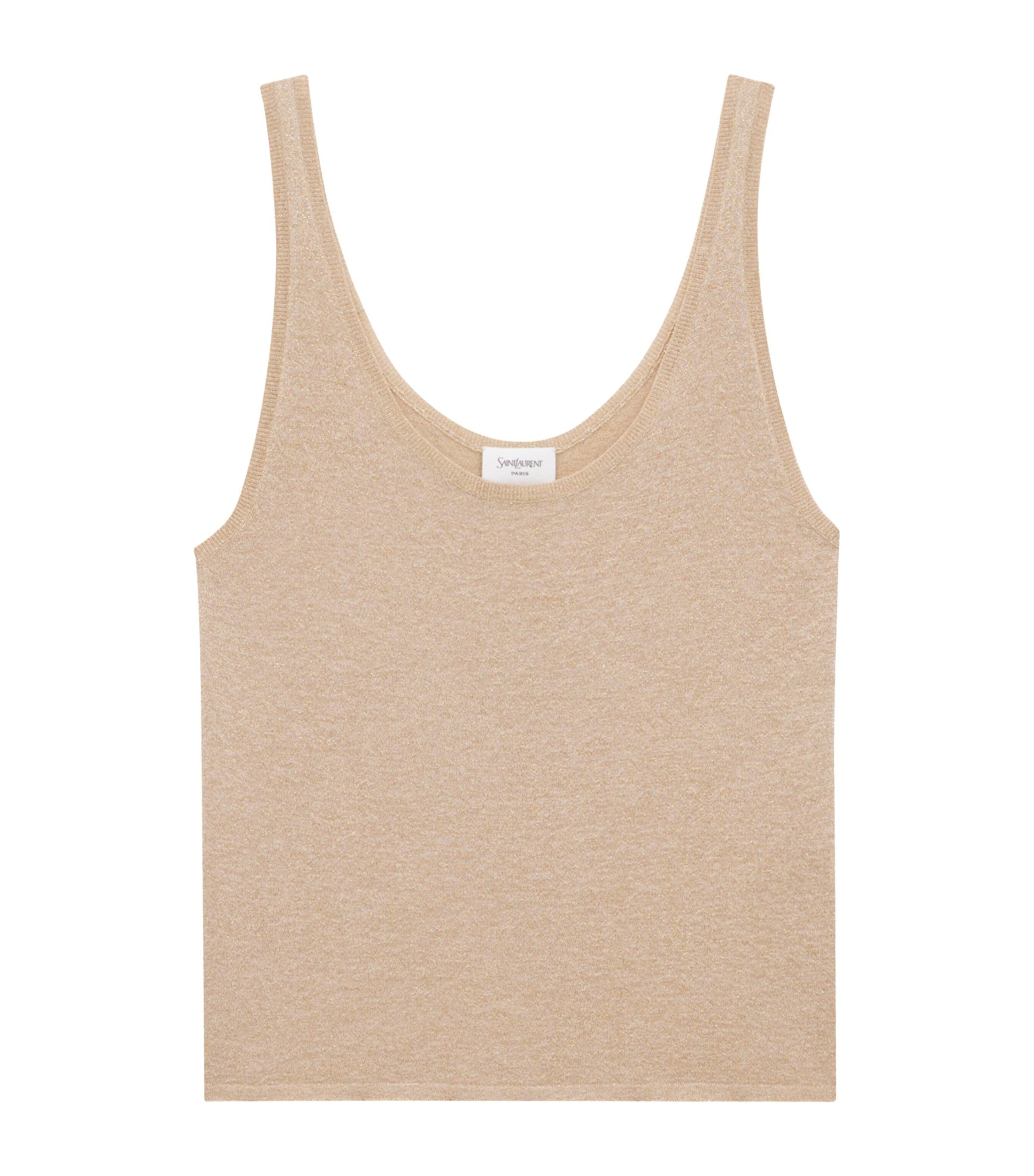 Saint Laurent Lamé Knit Tank Top by SAINT LAURENT