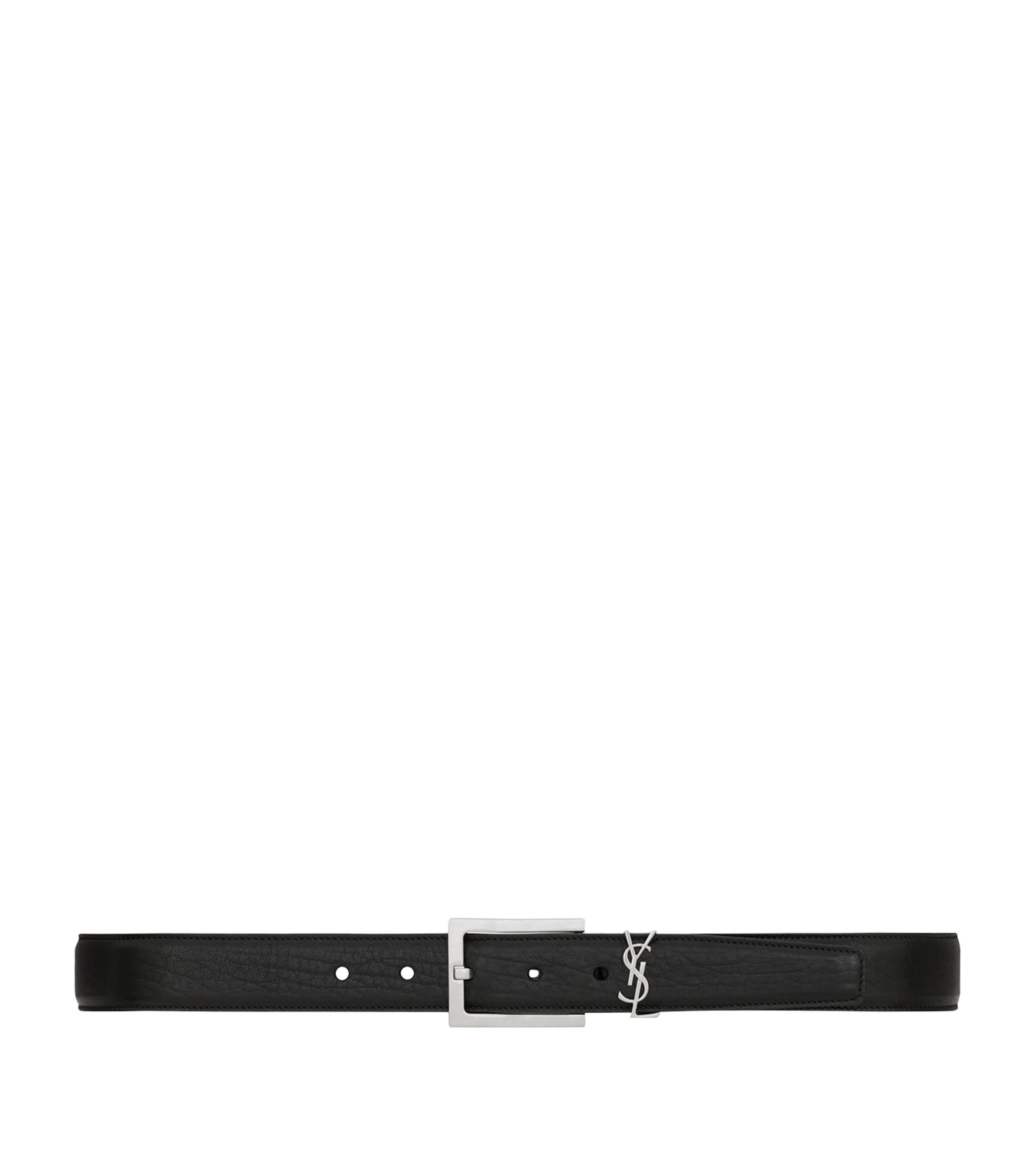 Saint Laurent Lambskin Cassandre Belt by SAINT LAURENT