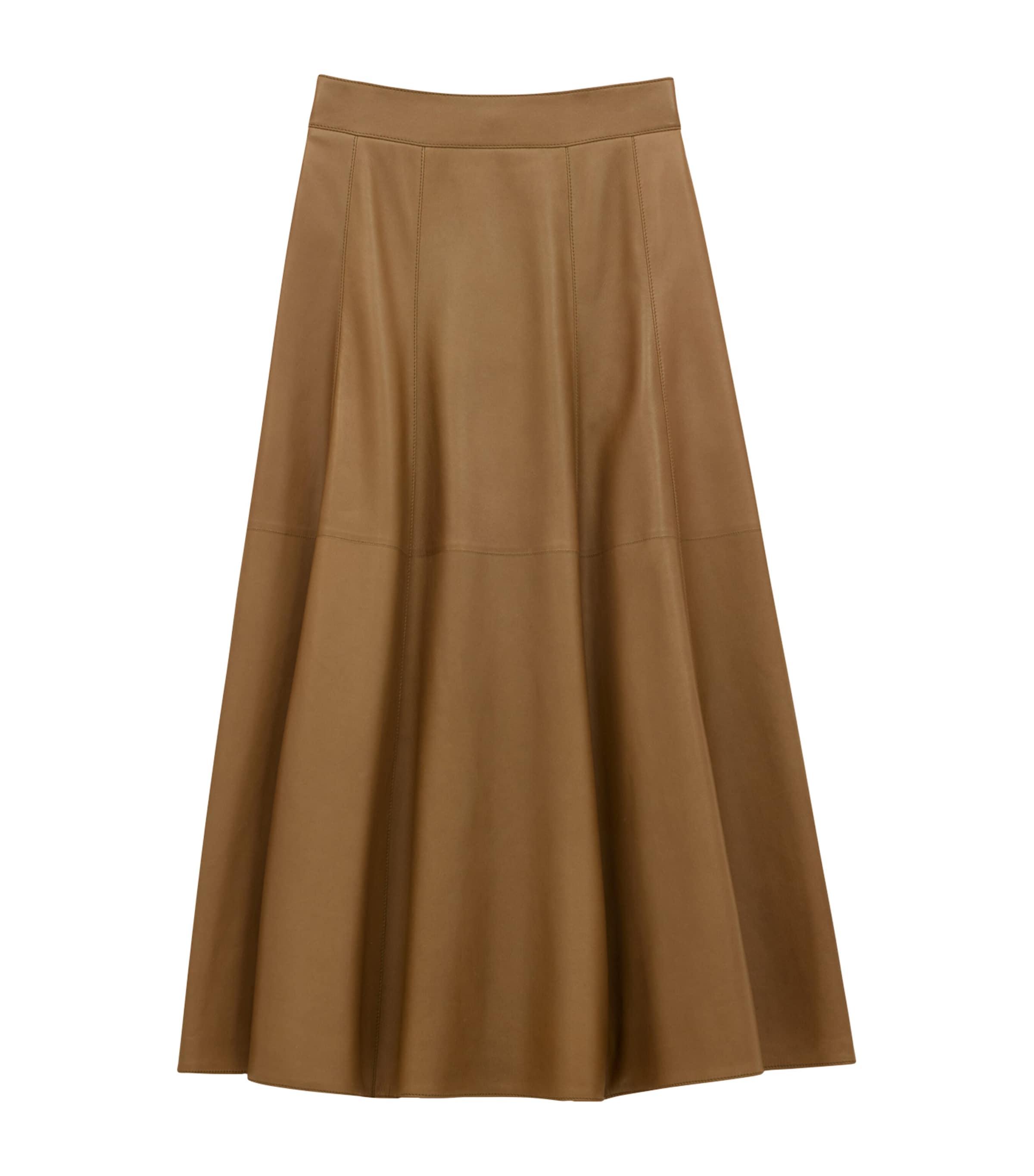 Saint Laurent Lambskin Maxi Skirt by SAINT LAURENT