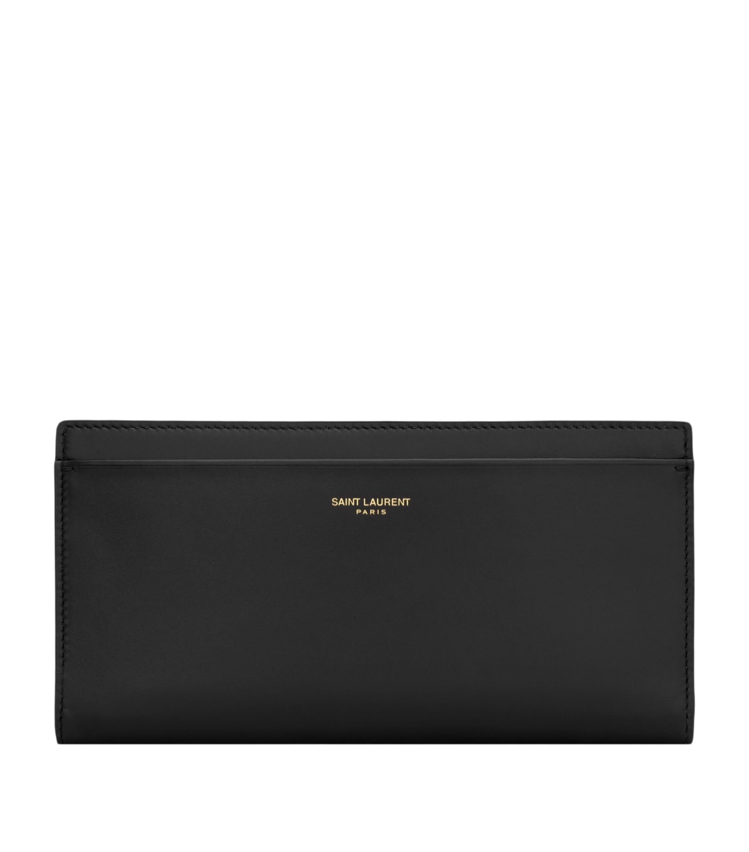 Saint Laurent Large Leather Zip-Around Wallet by SAINT LAURENT
