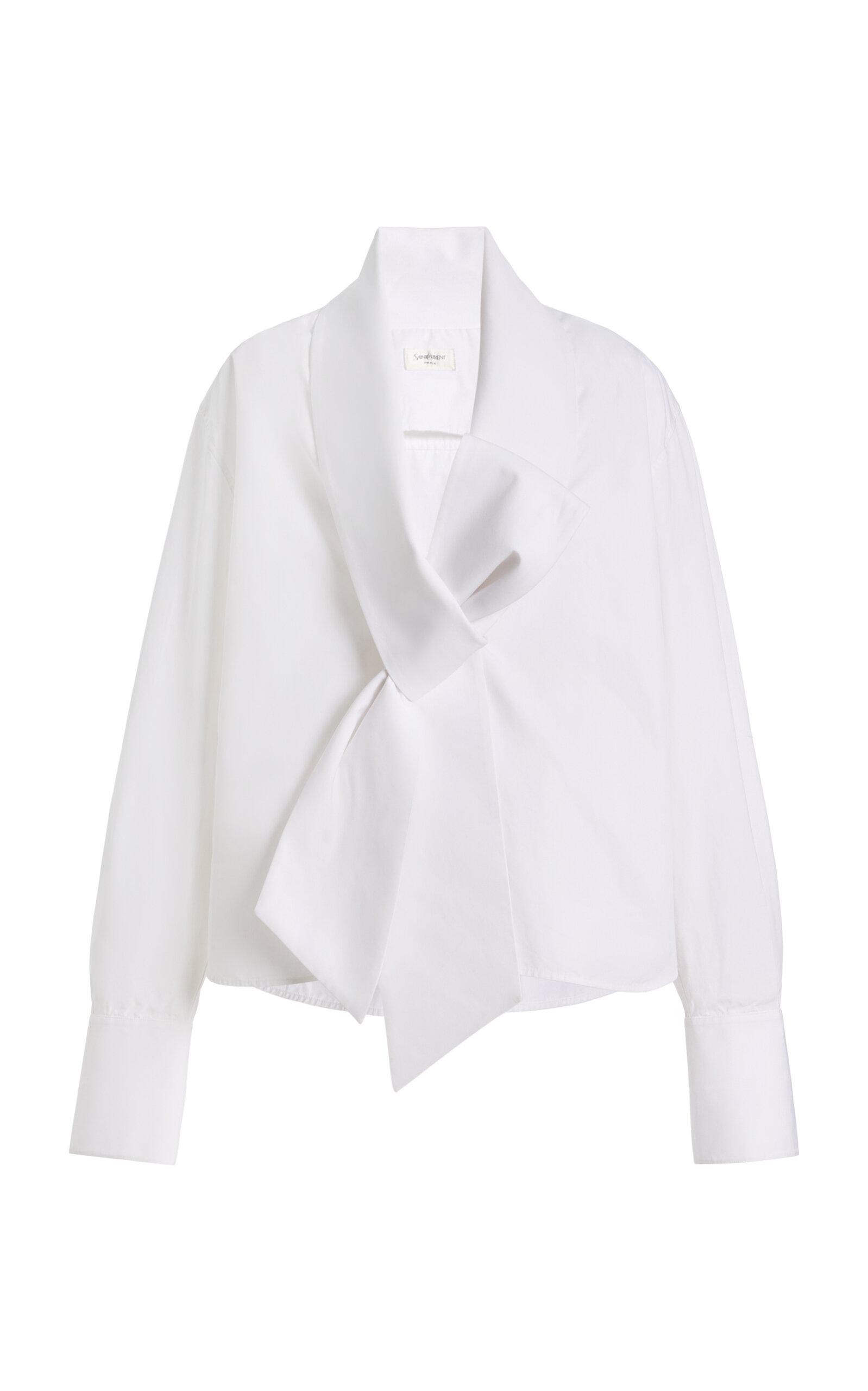 Saint Laurent Lavallière Cotton-Poplin Shirt - Moda Operandi by SAINT LAURENT