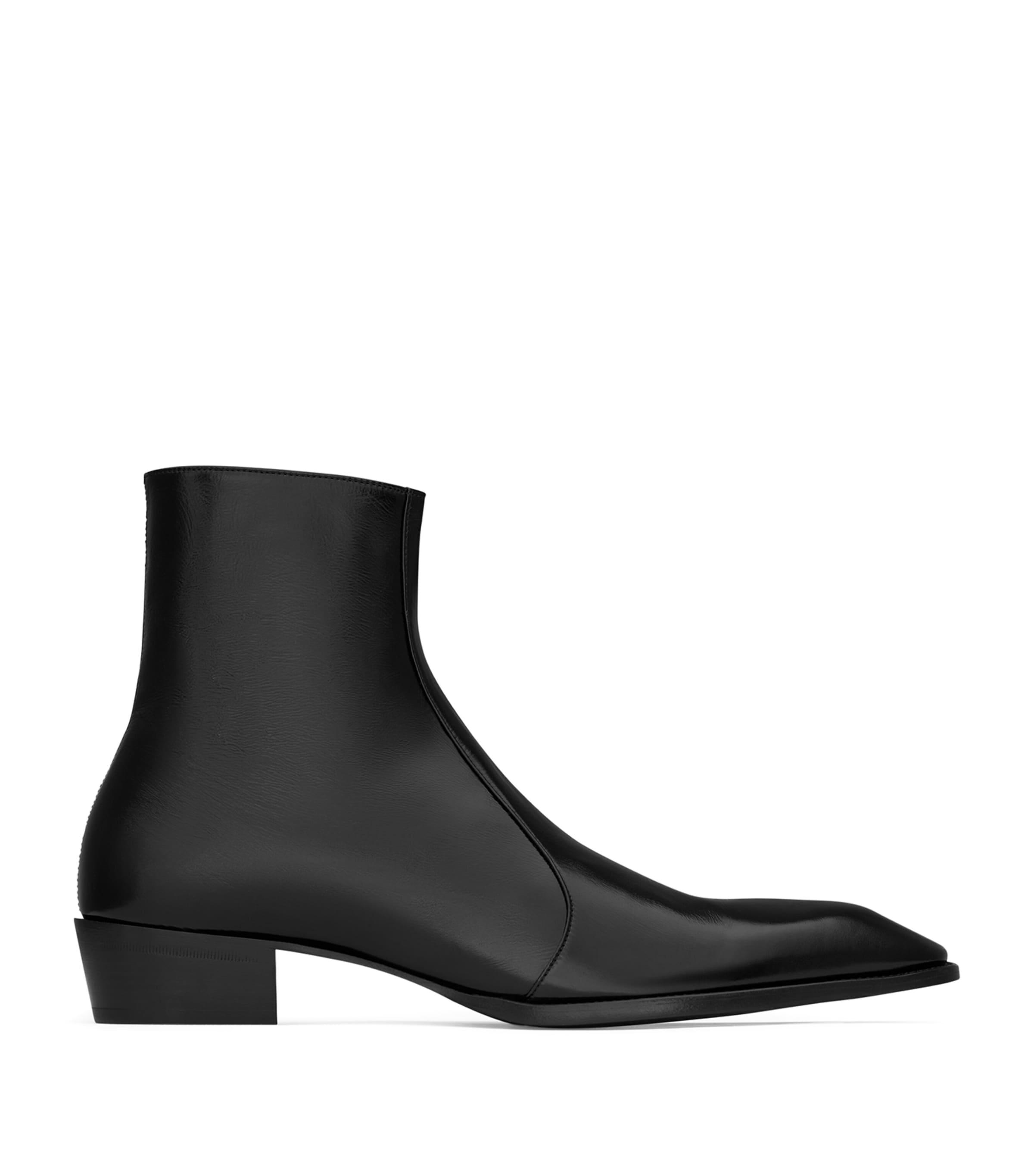 Saint Laurent Leather Aurelien Ankle Boots by SAINT LAURENT