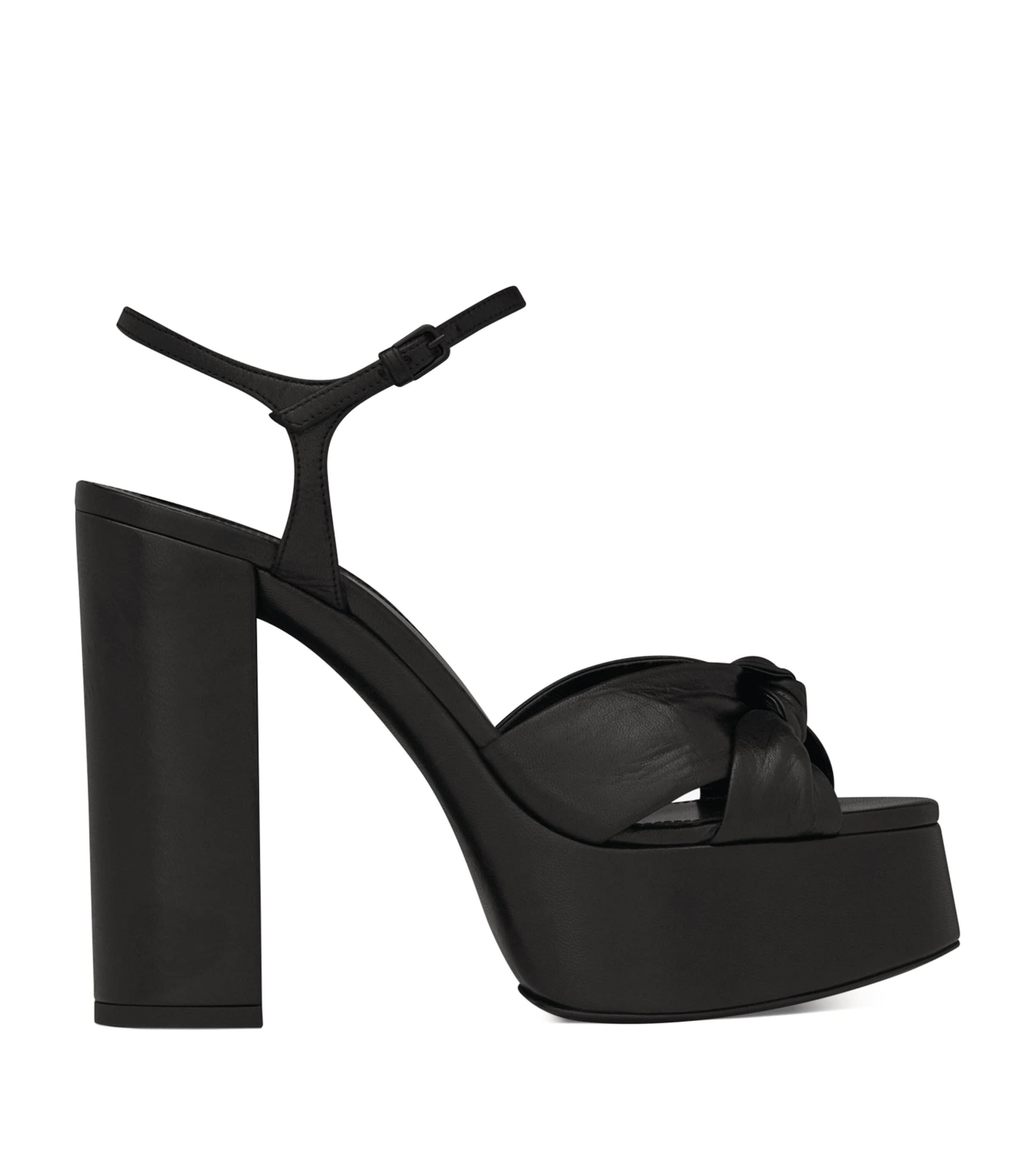 Saint Laurent Leather Bianca Sandals 85 by SAINT LAURENT
