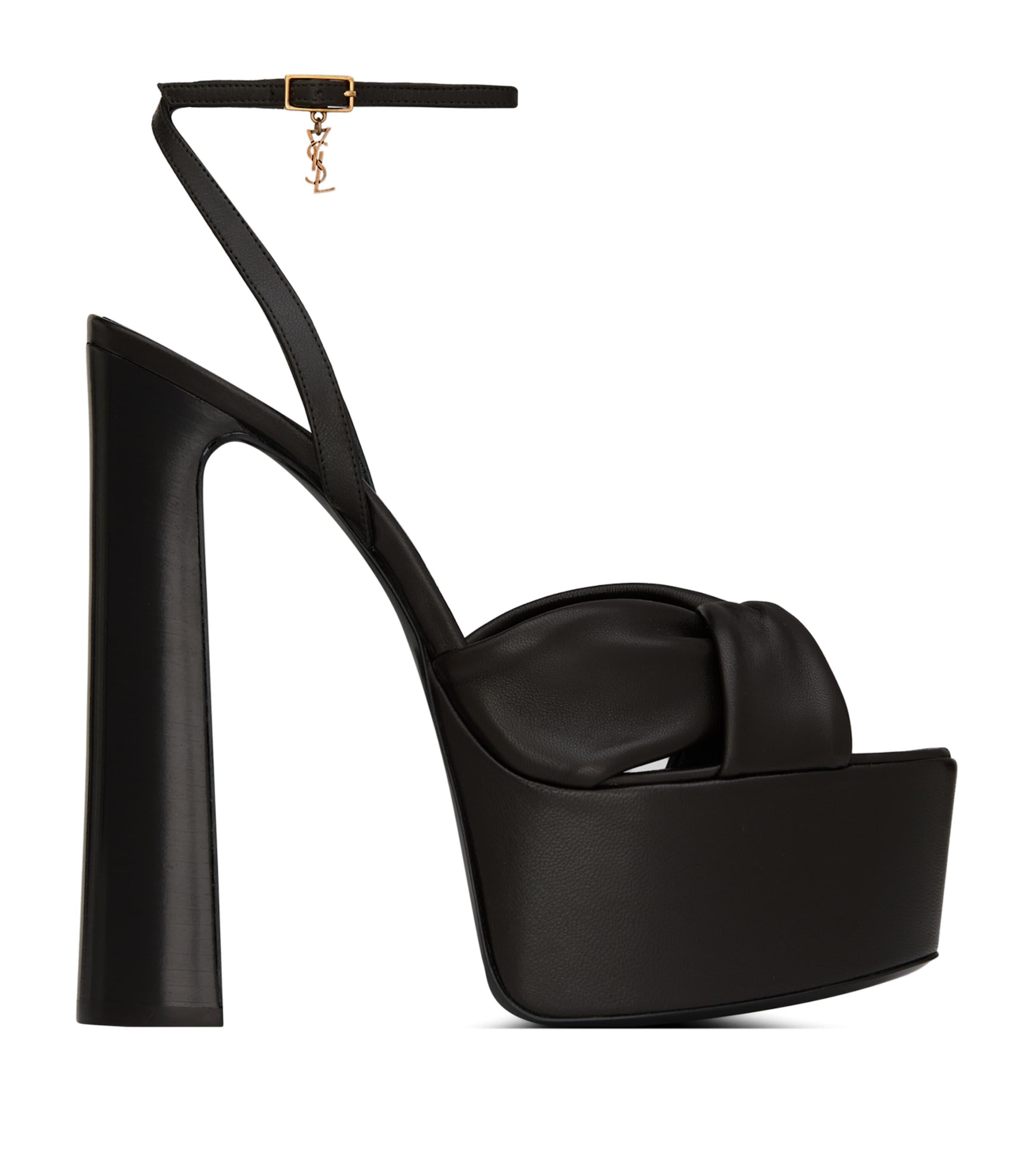 Saint Laurent Leather Franciane Platform Sandals 105 by SAINT LAURENT