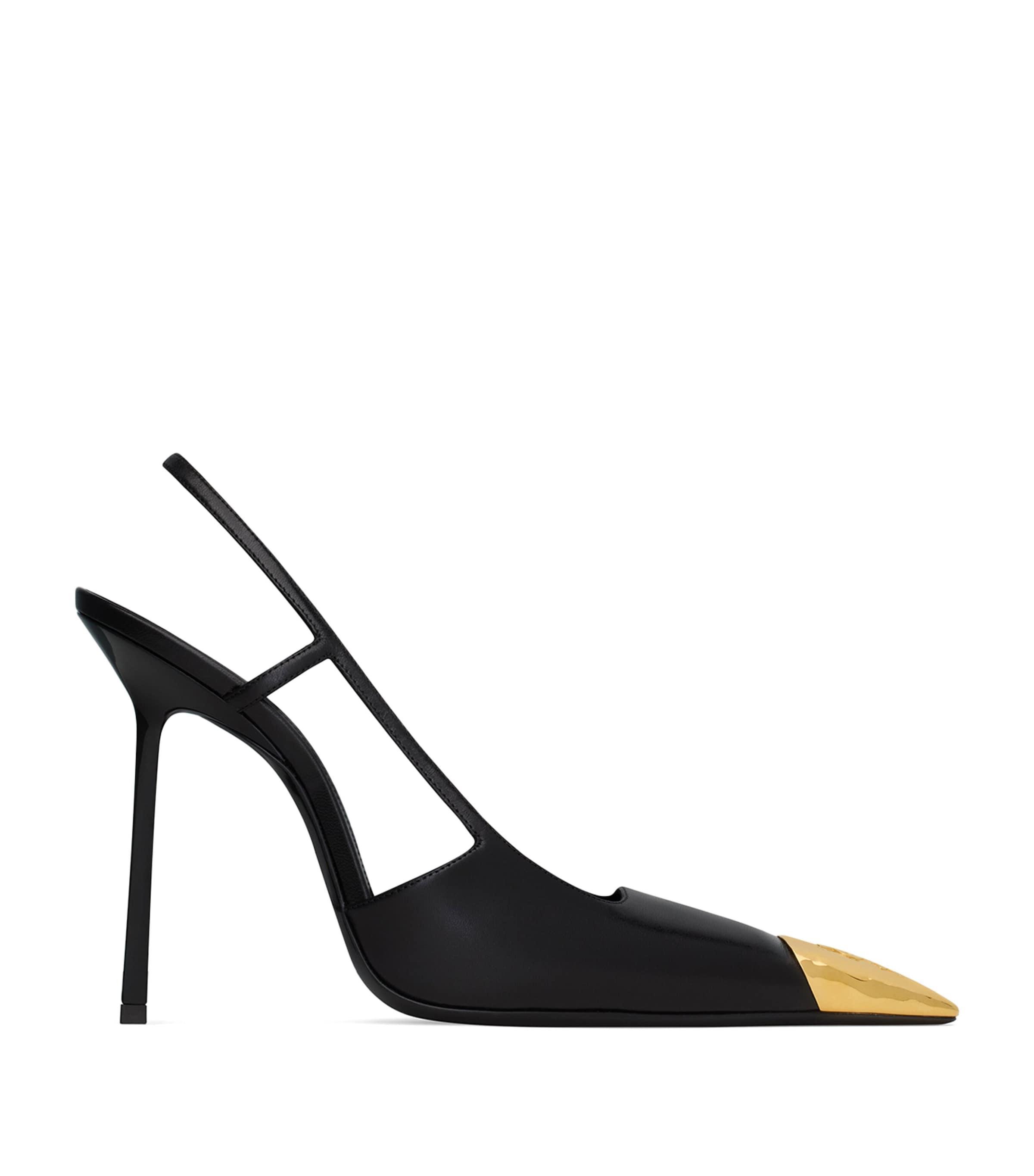 Saint Laurent Leather Jeanne Slingback Pumps 110 by SAINT LAURENT