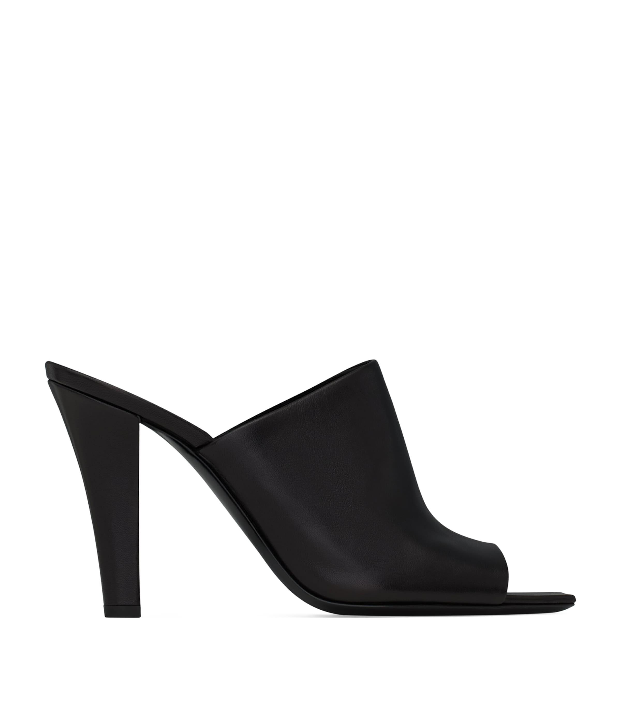 Saint Laurent Leather Jill Mules 95 by SAINT LAURENT