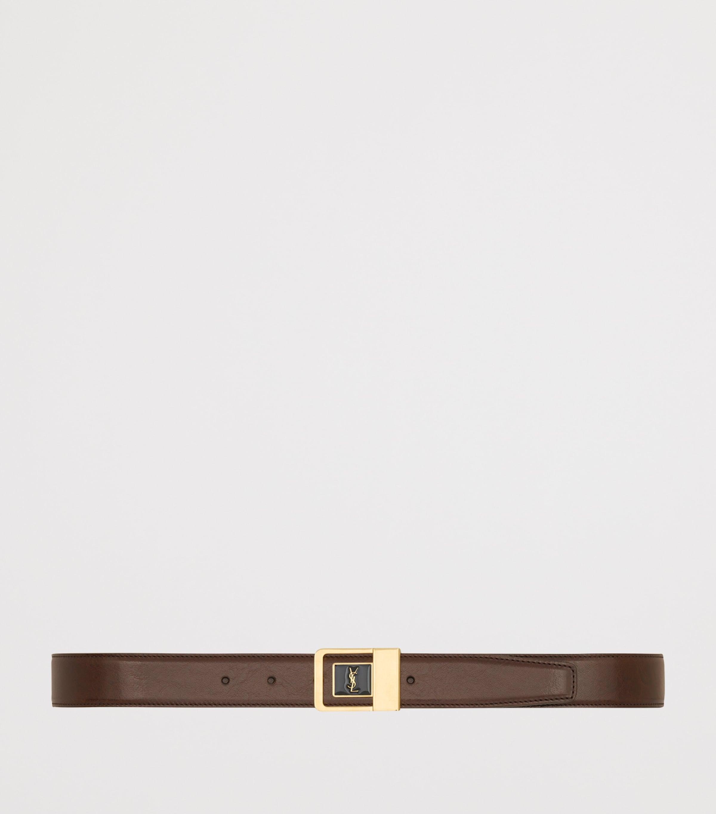 Saint Laurent Leather LA 66 Belt by SAINT LAURENT