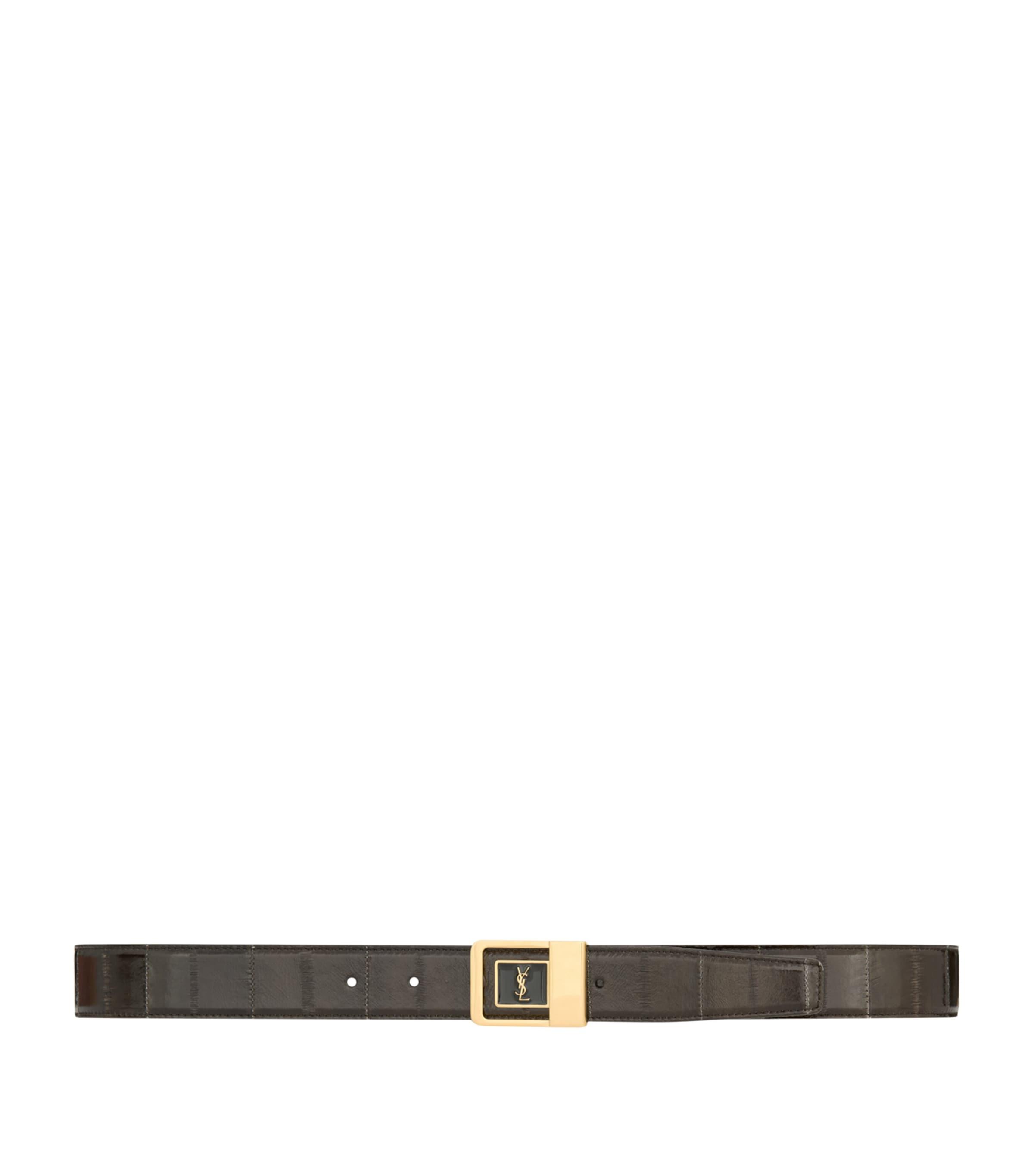 Saint Laurent Leather Logo Belt by SAINT LAURENT