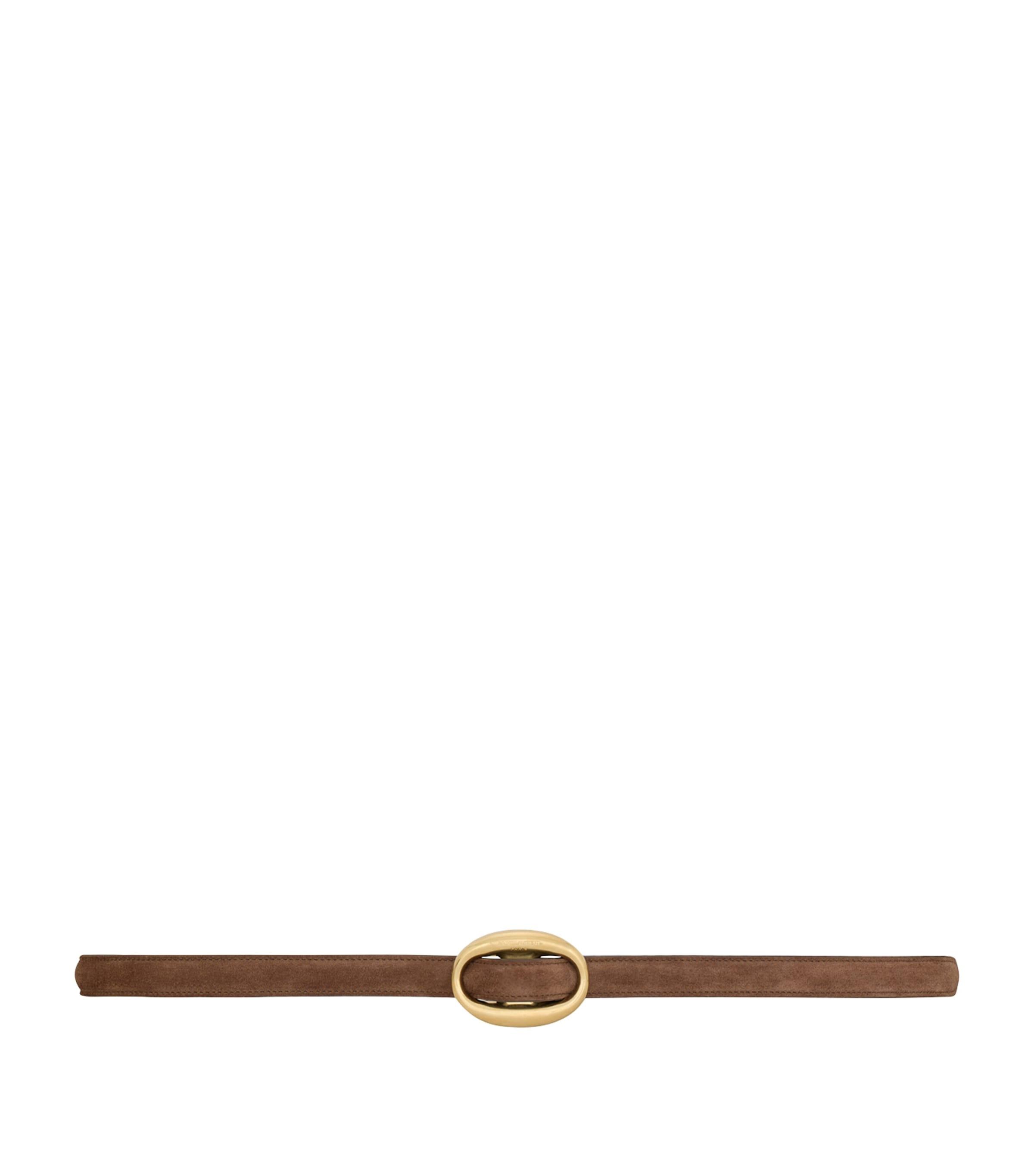 Saint Laurent Leather Oval Buckle Belt by SAINT LAURENT