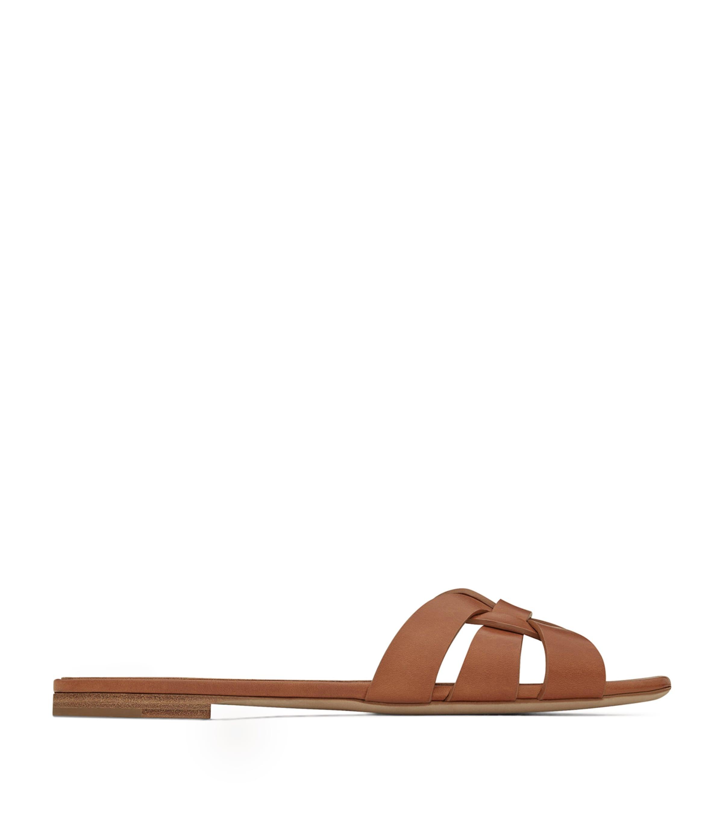 Saint Laurent Leather Tribute Sandals by SAINT LAURENT