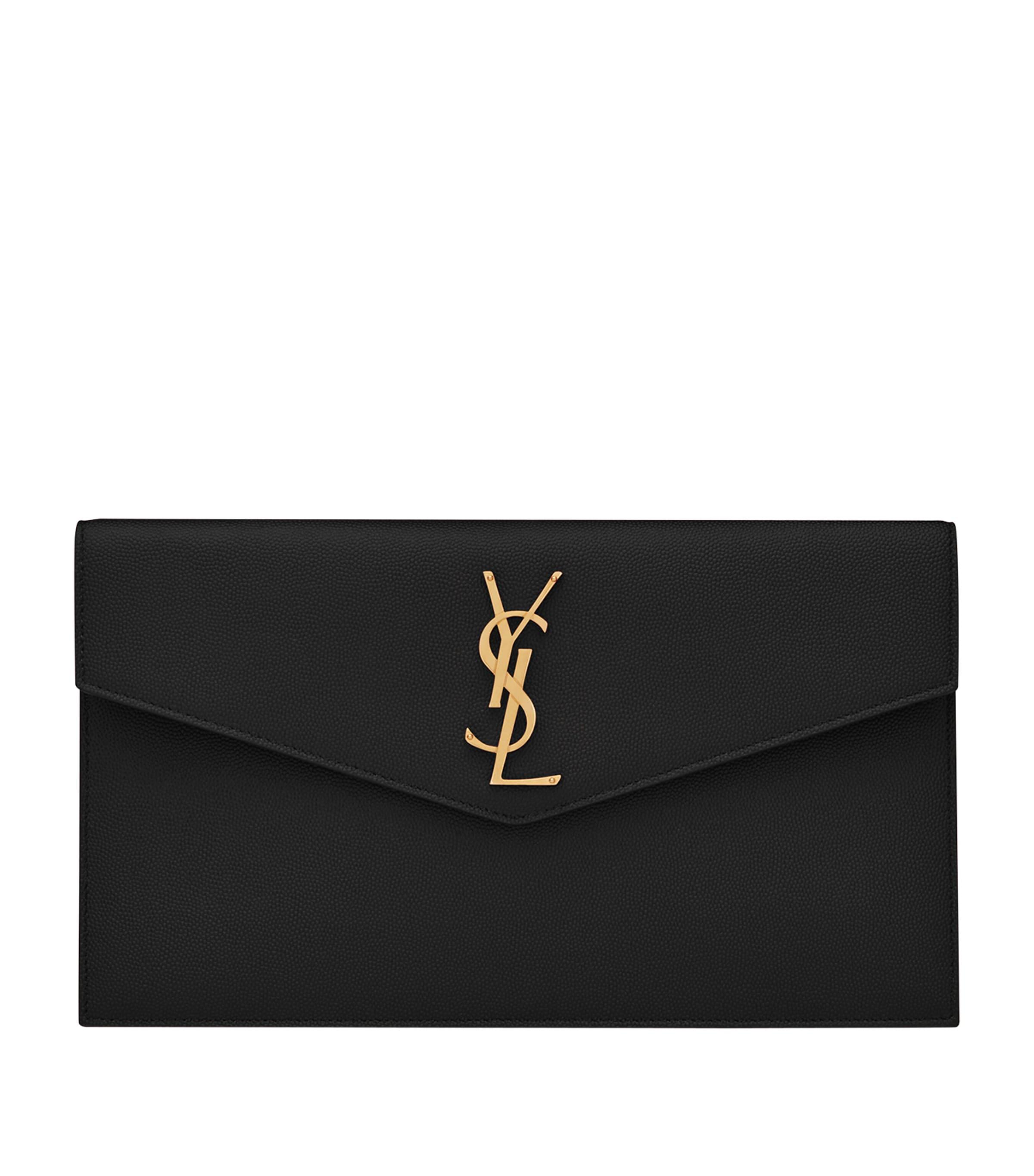 Saint Laurent Leather Uptown Clutch Bag by SAINT LAURENT