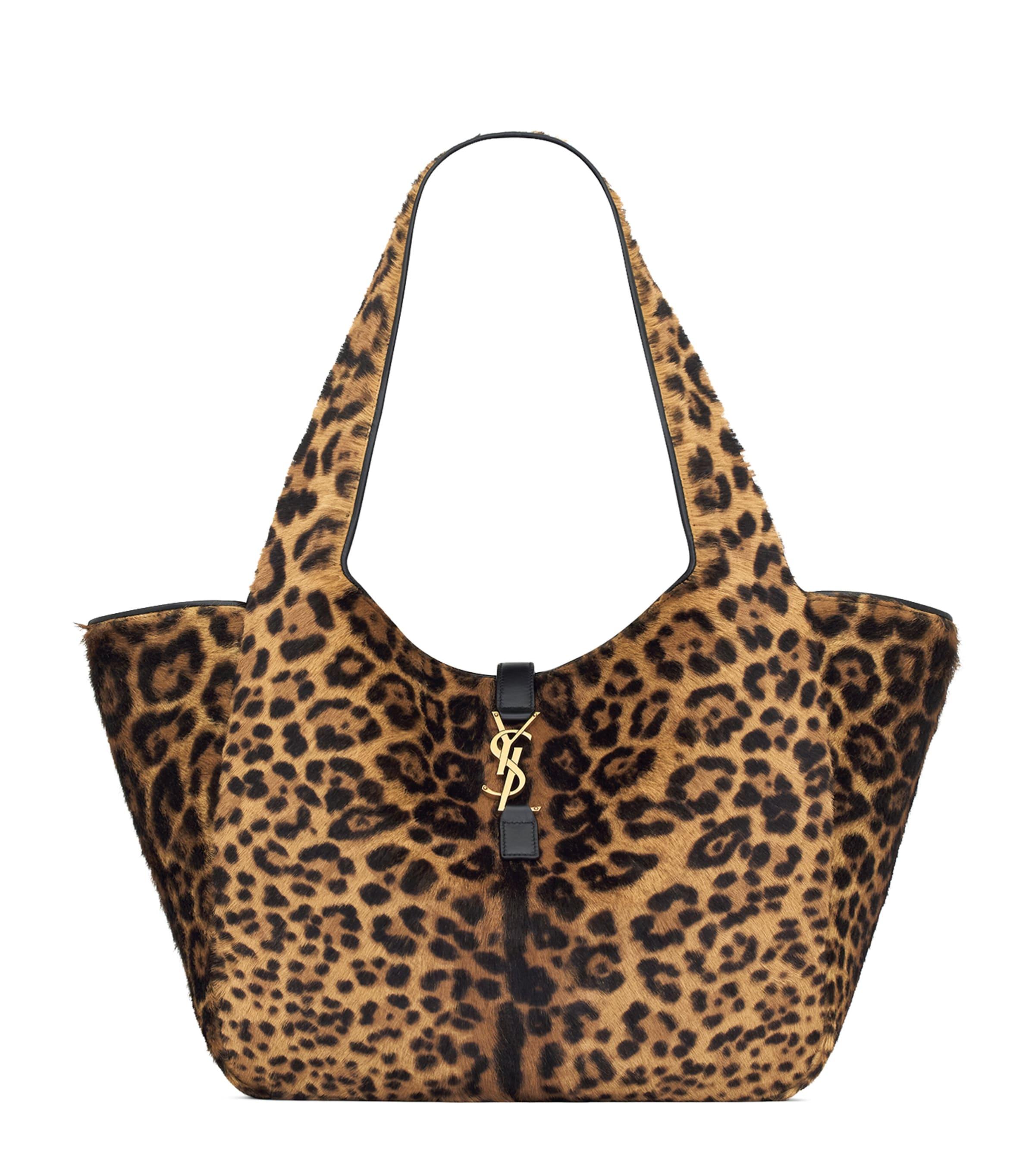 Saint Laurent Leopard Bea Le 5 à Tote Bag by SAINT LAURENT