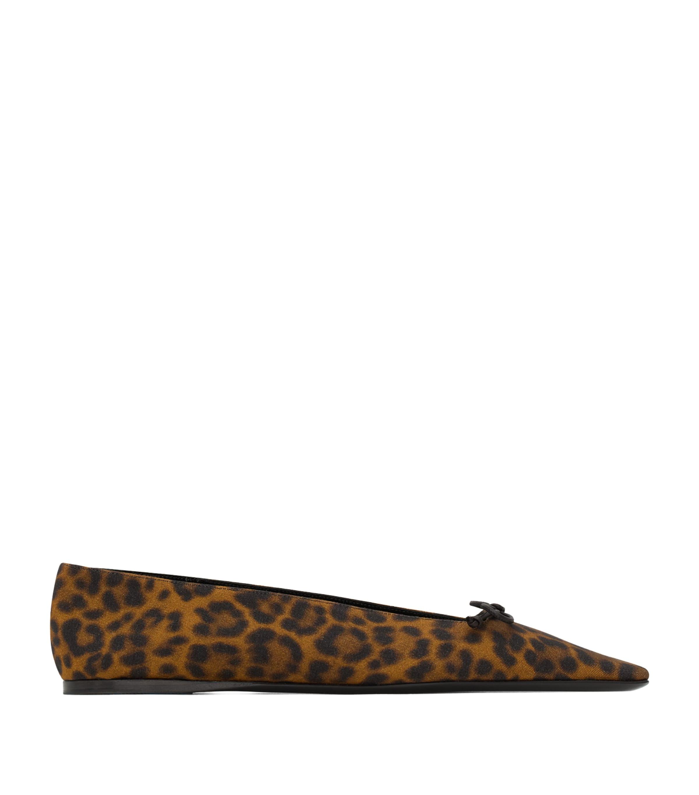 Saint Laurent Leopard Poppy Ballet Flats by SAINT LAURENT