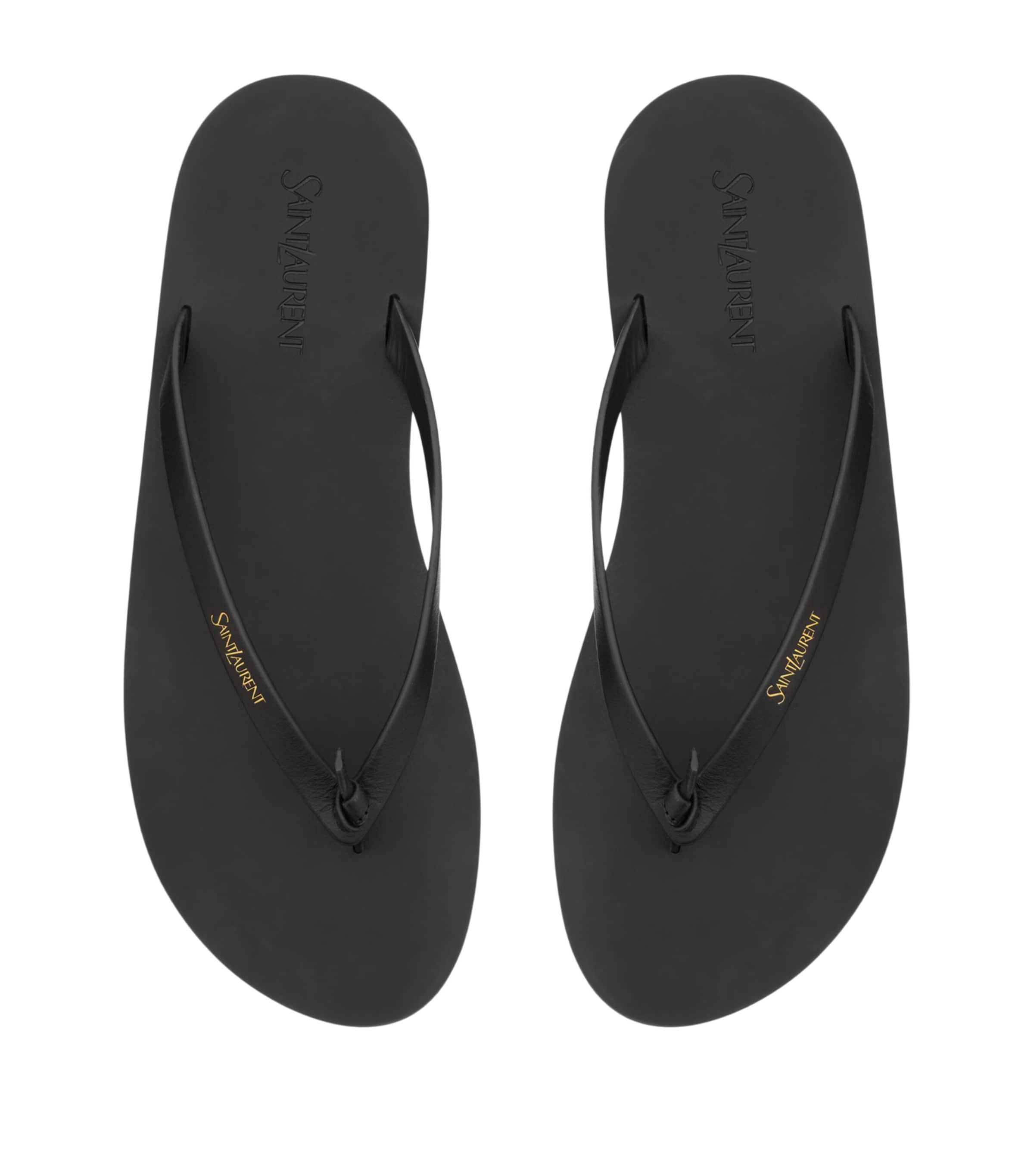 Saint Laurent Logo Flip Flops by SAINT LAURENT