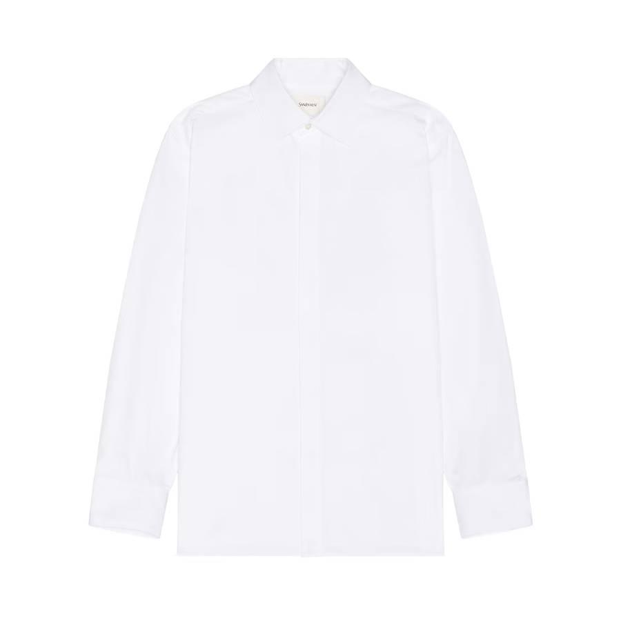 Saint Laurent Mens Col Monsieur Button Down Shirt by SAINT LAURENT