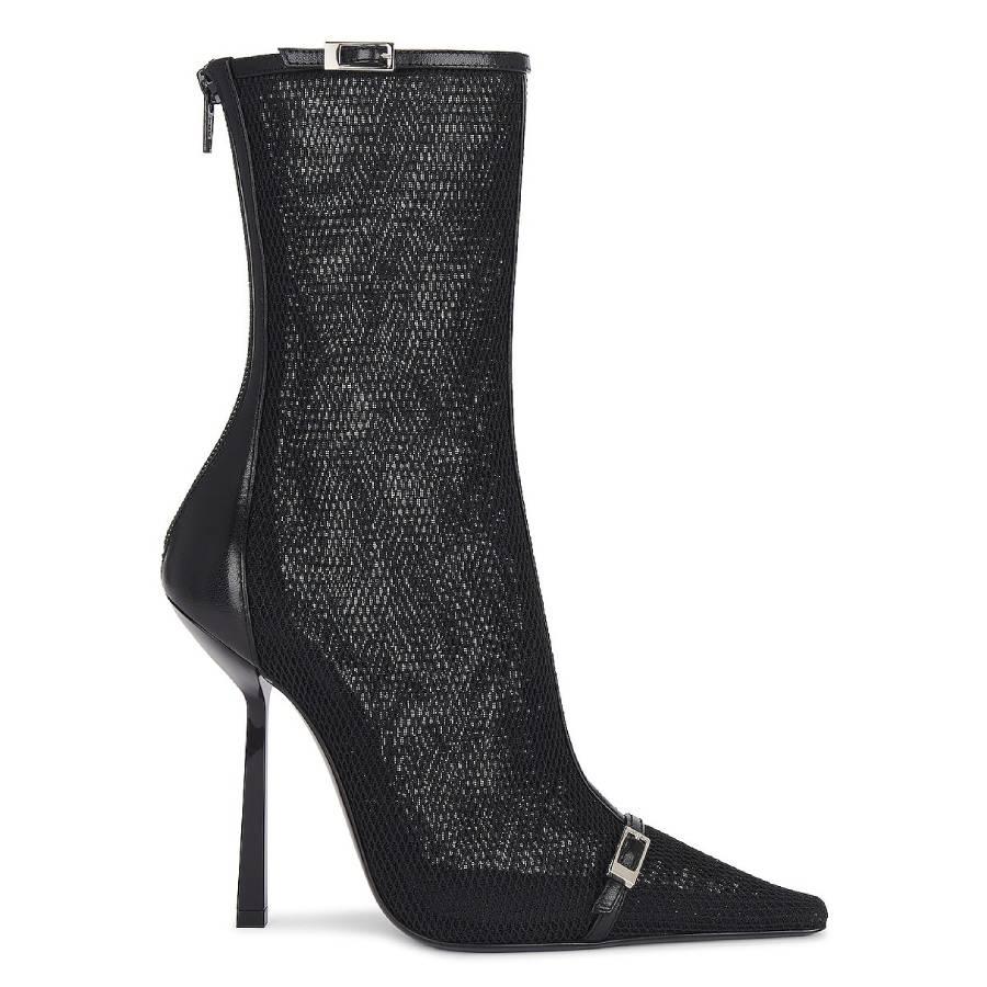 Saint Laurent Oxalis Mesh Pointed-Toe Bootie by SAINT LAURENT