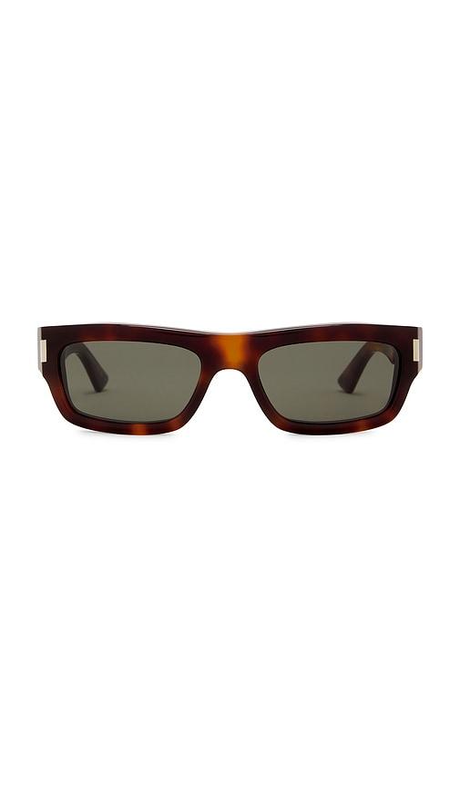 Saint Laurent Rectangular Sunglasses in Brown by SAINT LAURENT