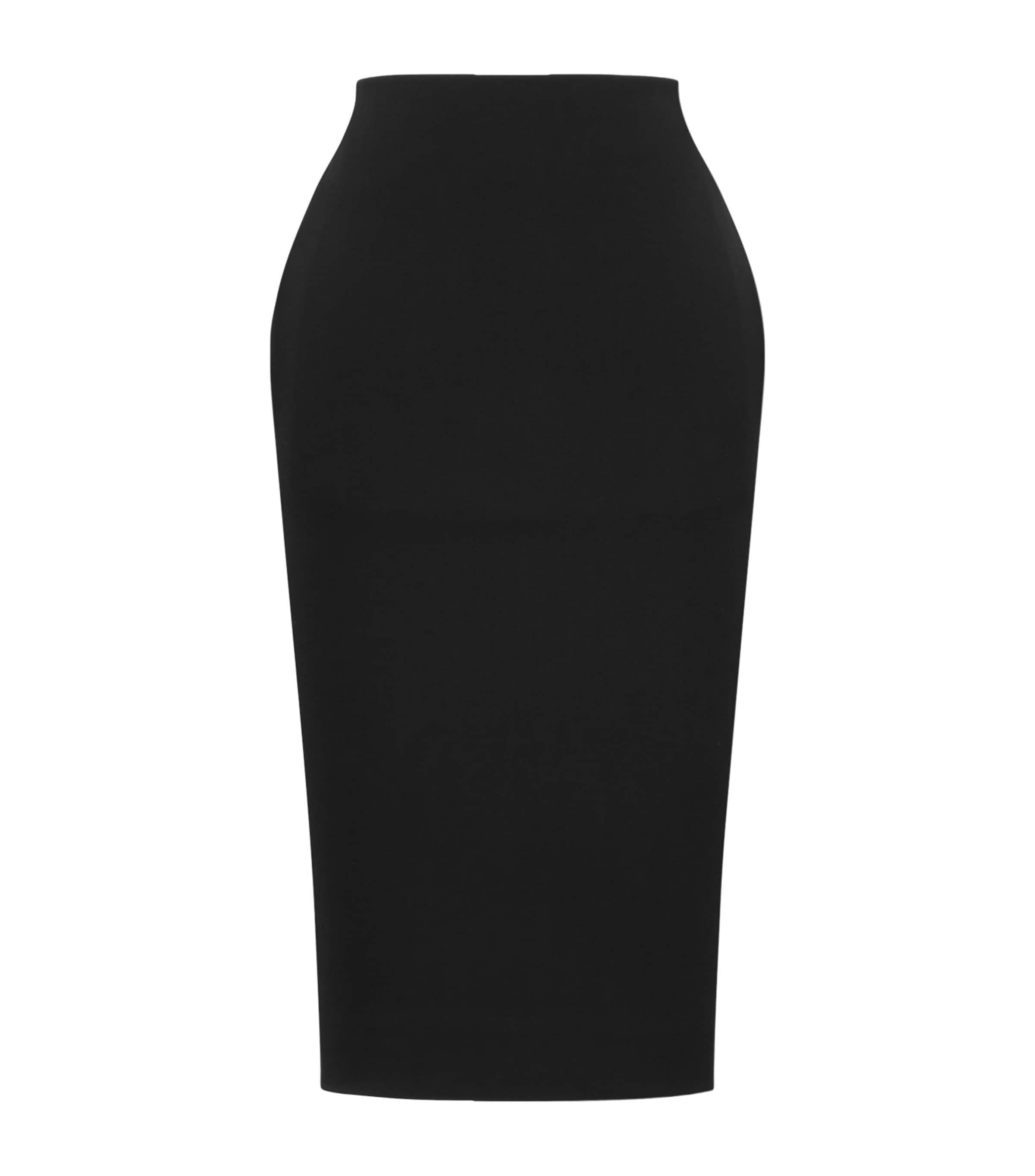 Saint Laurent Satin Cassandre Midi Skirt by SAINT LAURENT
