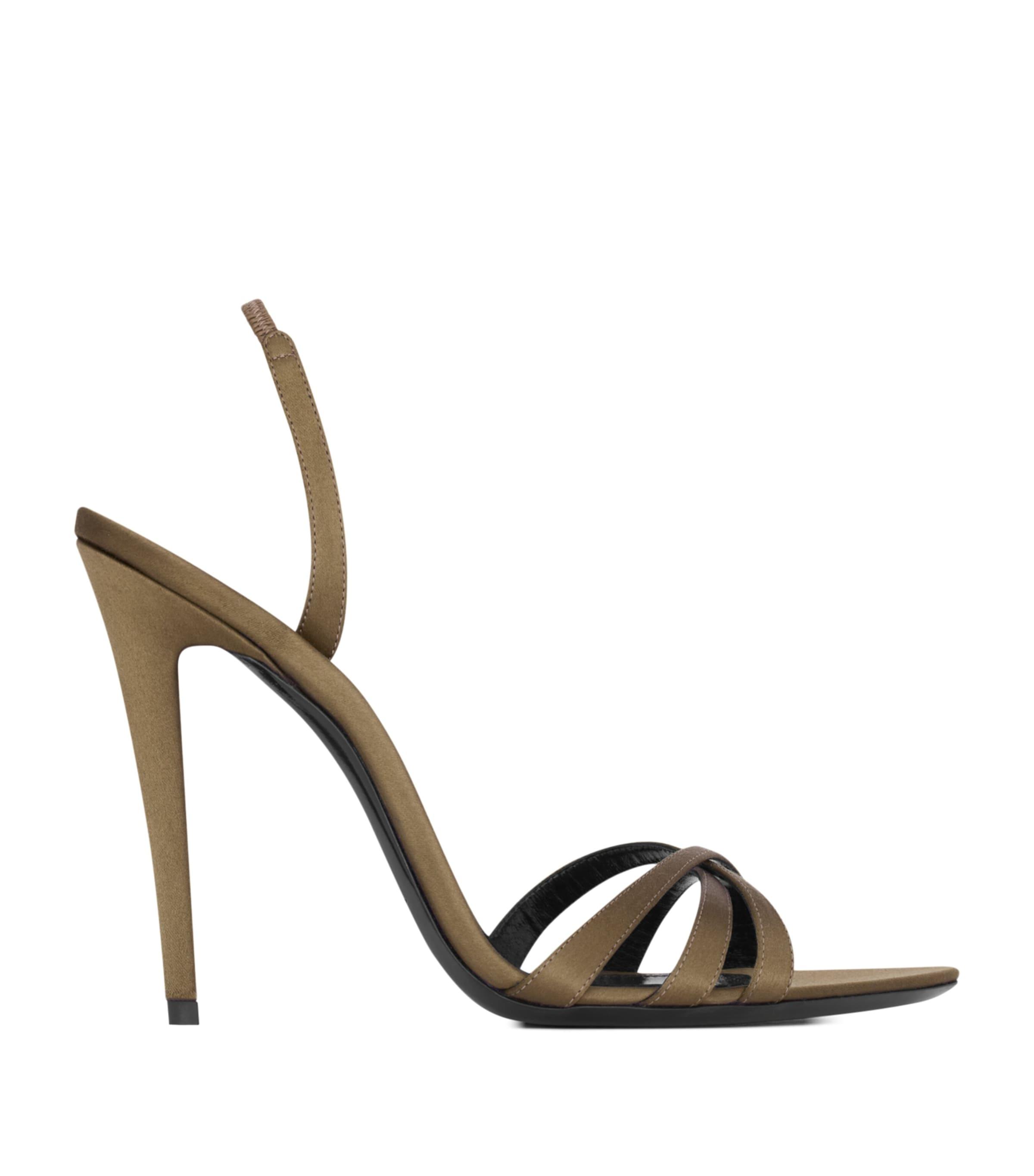 Saint Laurent Satin Kate Sandals 110 by SAINT LAURENT