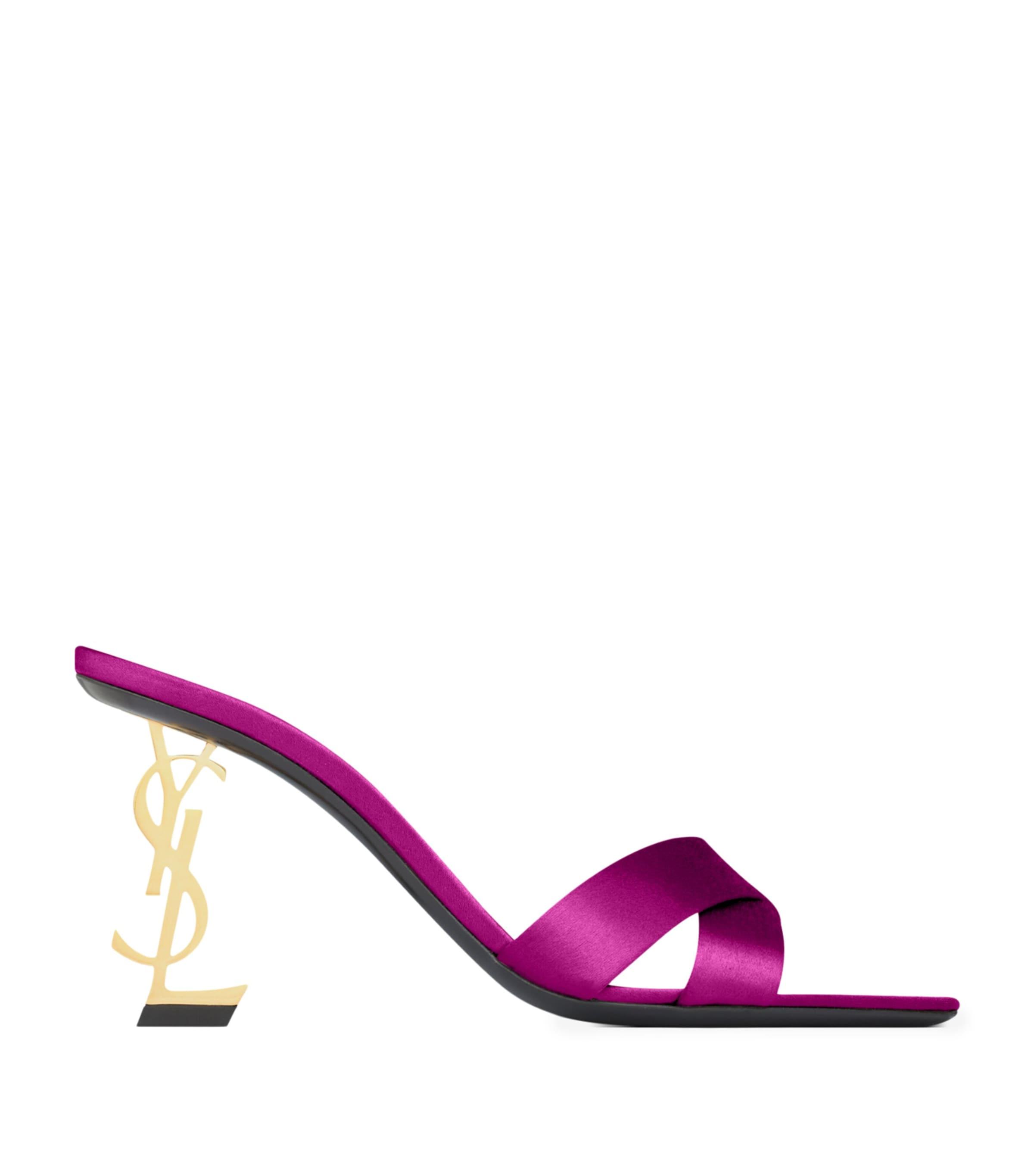 Saint Laurent Satin Opyum Mules 85 by SAINT LAURENT