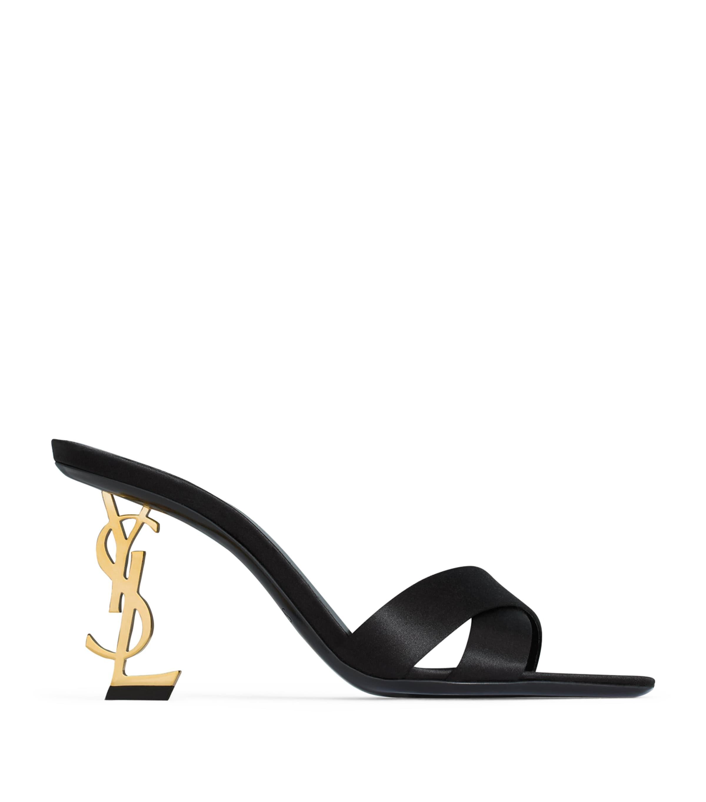 Saint Laurent Silk Opyum Mules 85 by SAINT LAURENT
