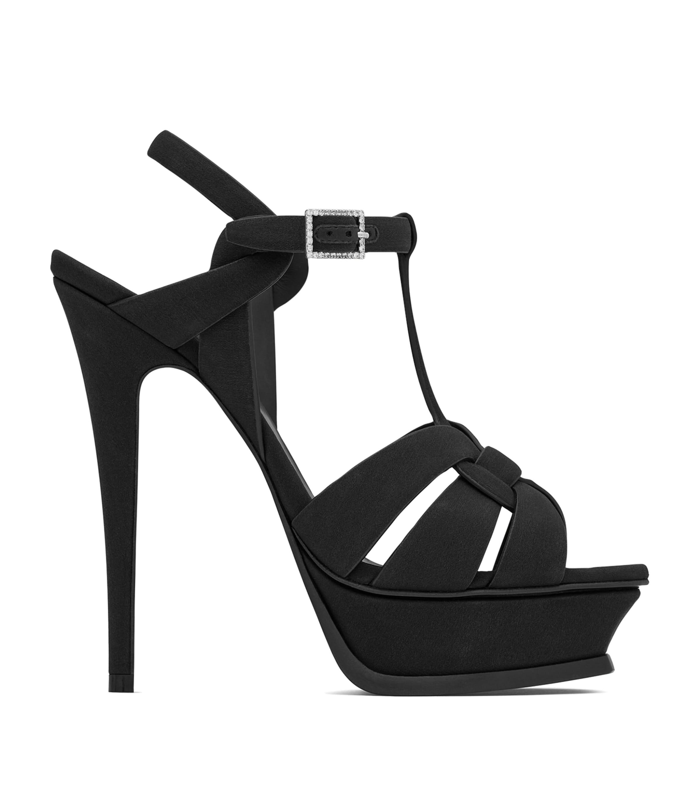 Saint Laurent Silk Tribute Sandals 135 by SAINT LAURENT