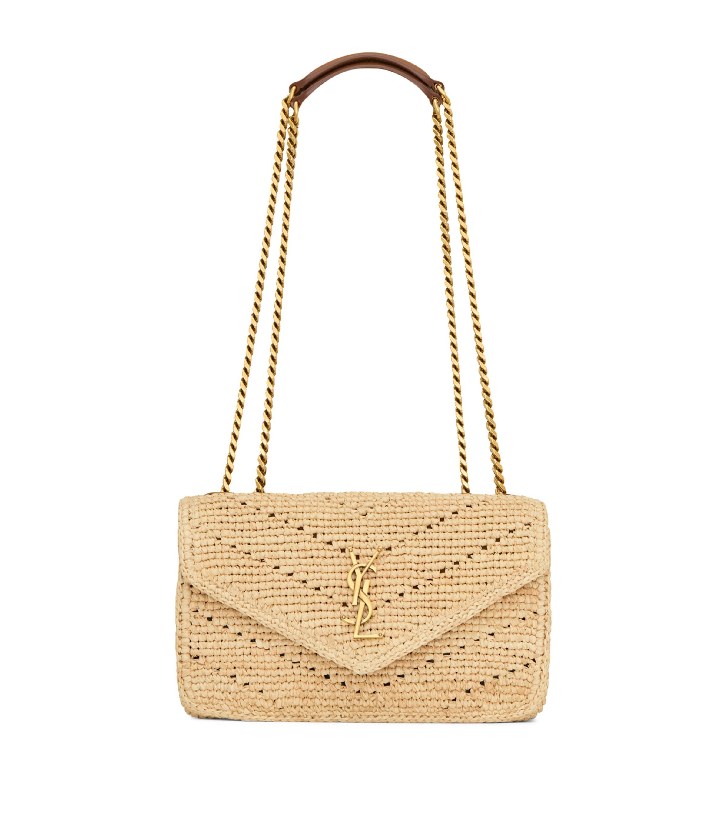 Saint Laurent Small Raffia Loulou Shoulder Bag by SAINT LAURENT