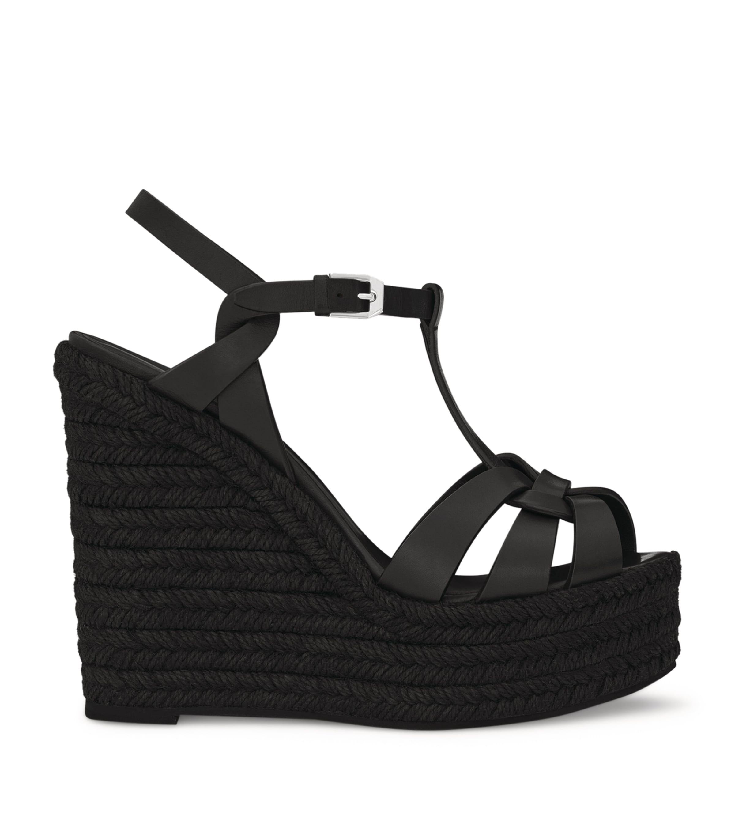 Saint Laurent Tribute Espadrille Wedge Heels 40 by SAINT LAURENT