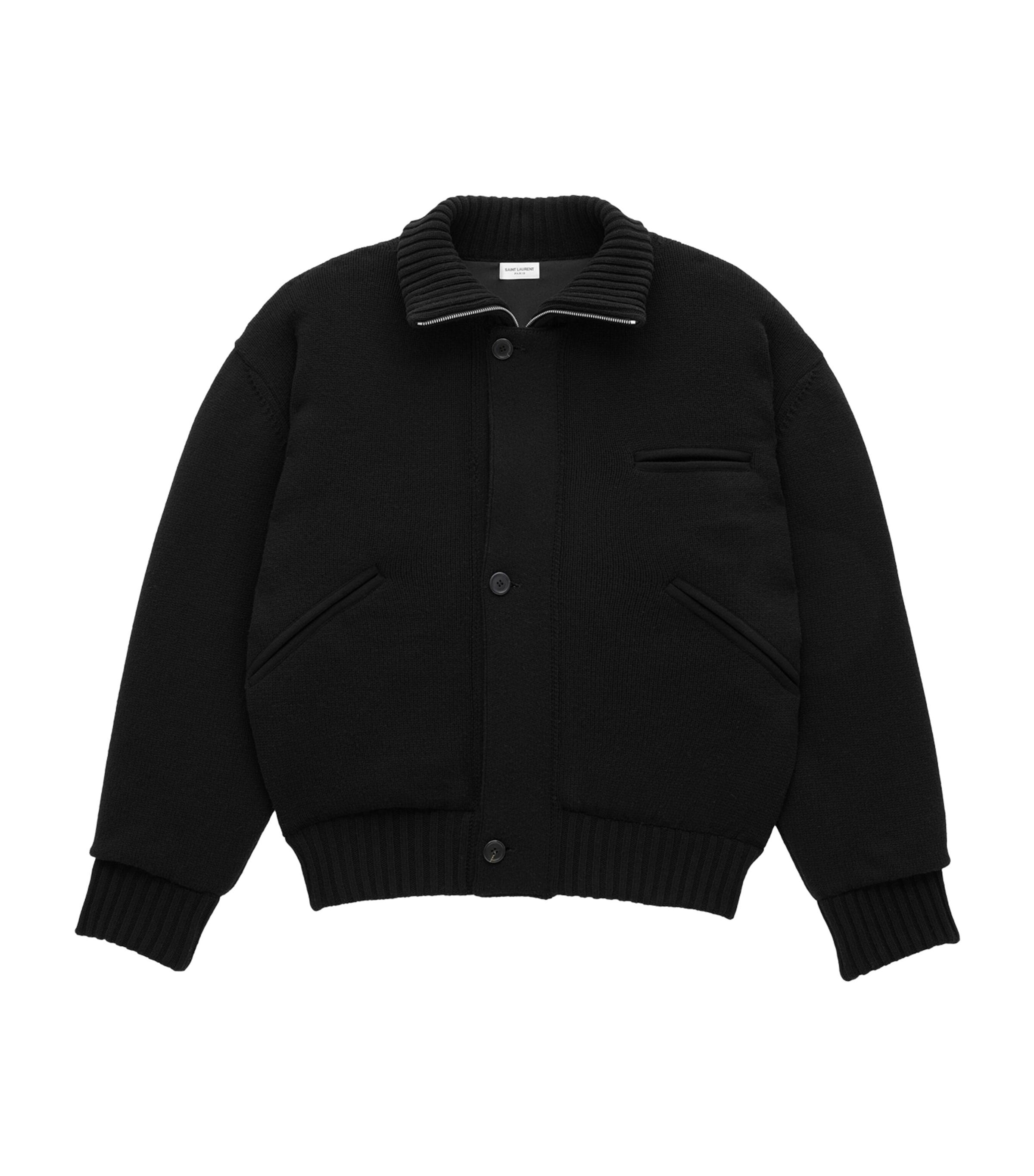 Saint Laurent Virgin Wool Bomber Jacket by SAINT LAURENT