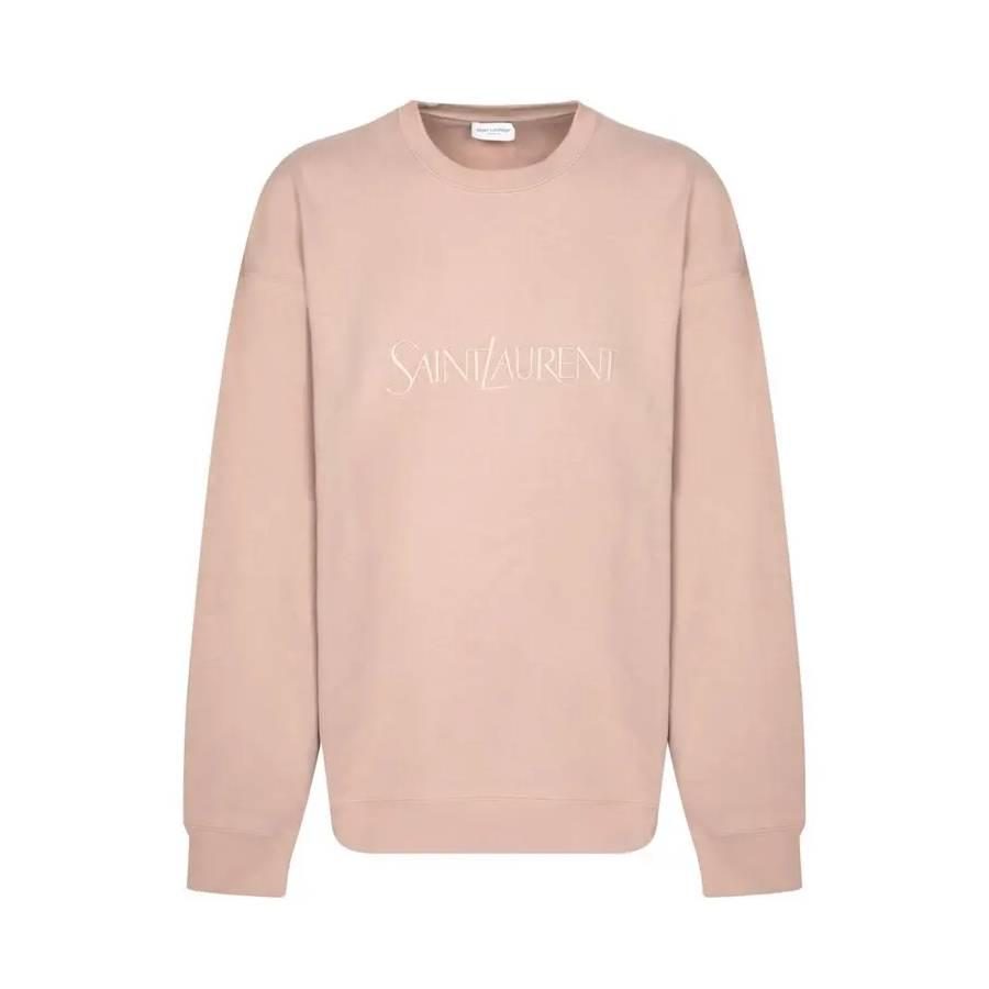 Saint Laurent Womens Crewneck Logo Embroidered Sweatshirt by SAINT LAURENT