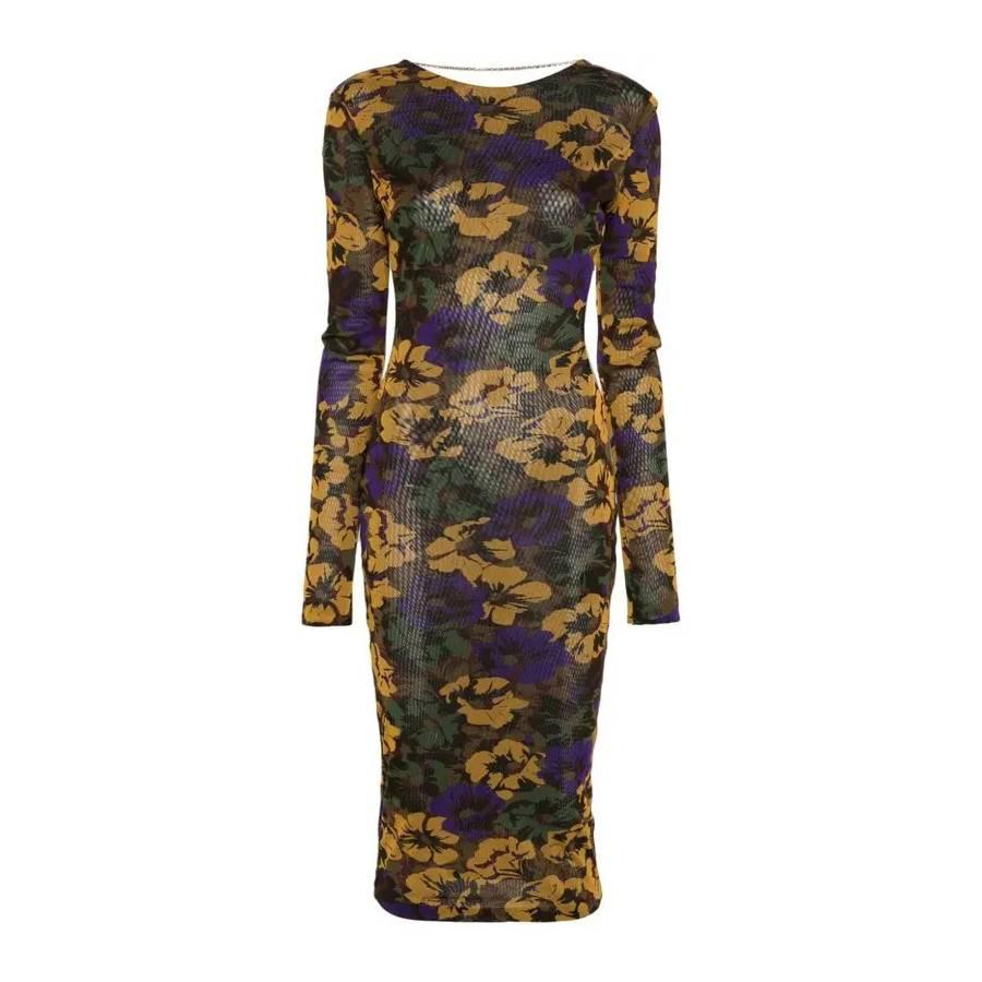 Saint Laurent Womens Floral-Print Backless Maxi Dress by SAINT LAURENT