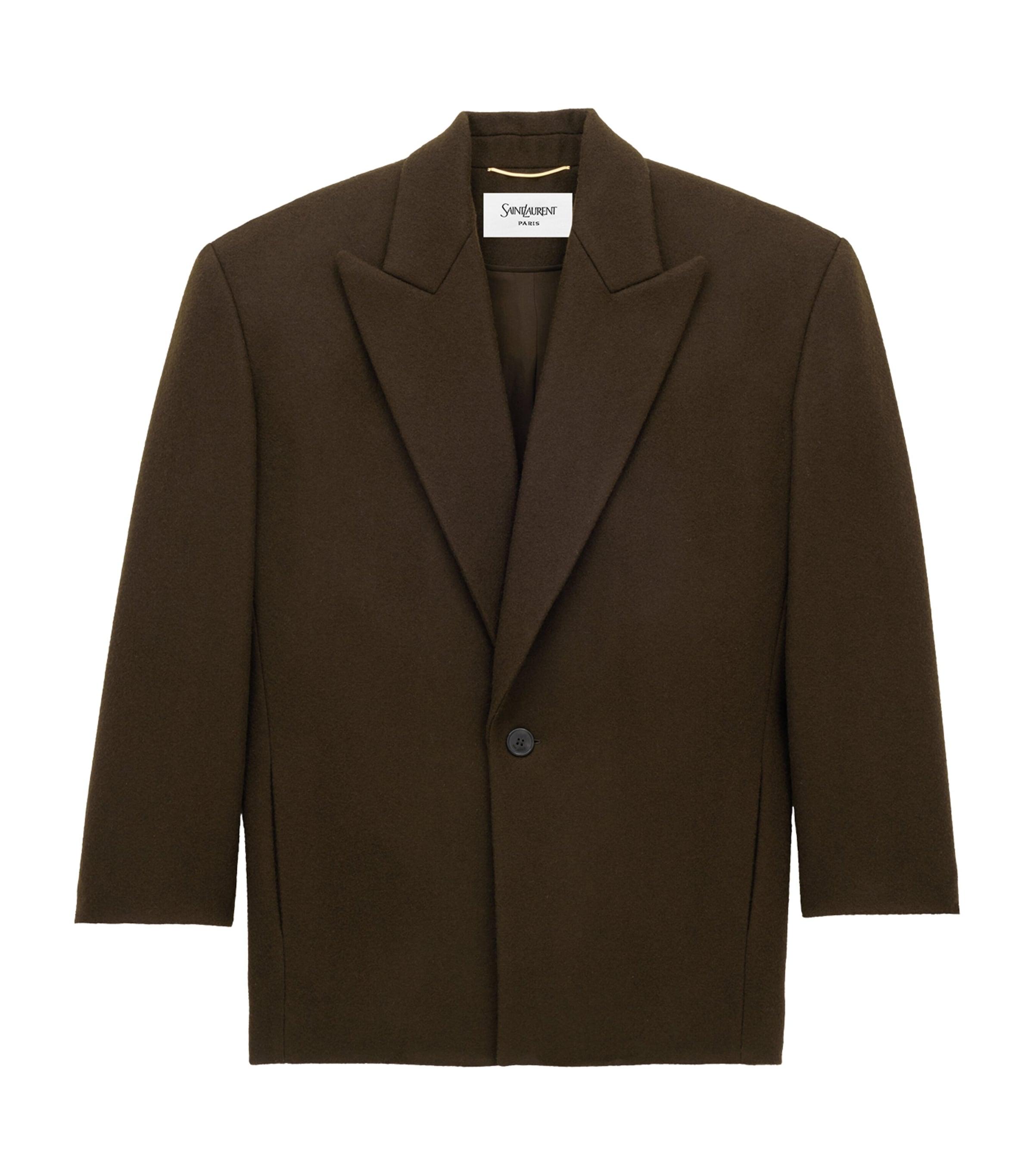 Saint Laurent Wool Short Coat by SAINT LAURENT