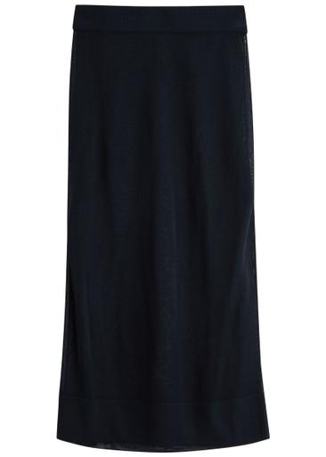 Semi-sheer knitted midi skirt by SAINT LAURENT