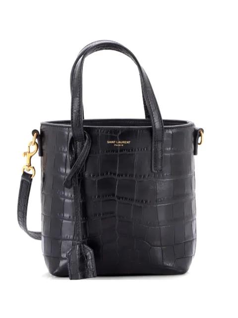Shopper Crocodile Embossed Leather Mini Toy tote bag by SAINT LAURENT 